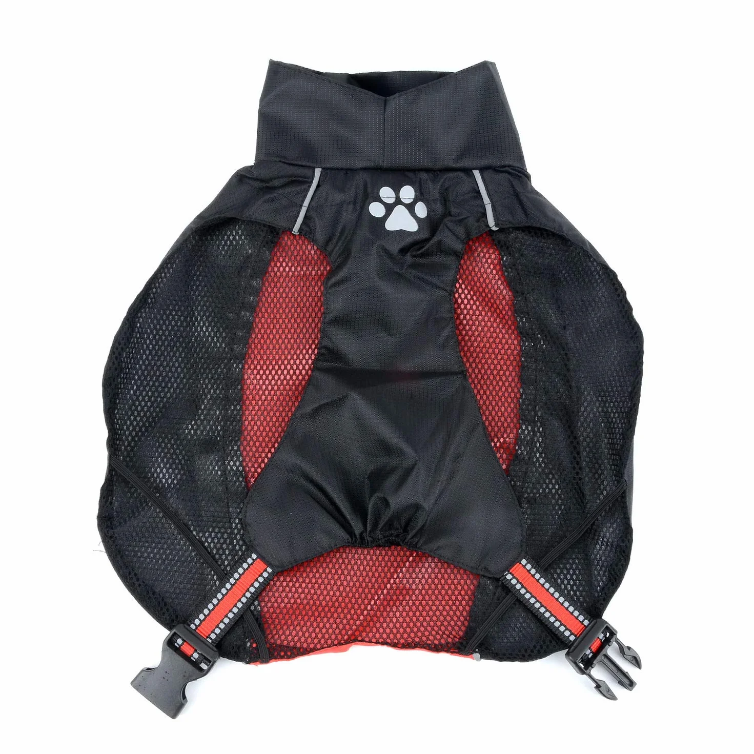 Zunea Impermeabili per Cani Taglia Media e Grande Leggero Riflettente Giacca di Sicurezza Impermeabile Antivento Foderata in Rete Traspirante Vestiti Abbigliamento per Escursionismo Rosso 6XL