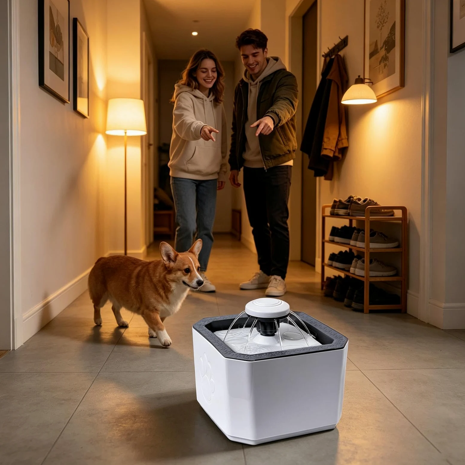 Staccabile alimentato USB astuto senza fili della fontana 2.5L del gatto con il filtro | Fontana per gatti, per appartamento, vacanze, viaggi, balcone, cuccioli, gattini