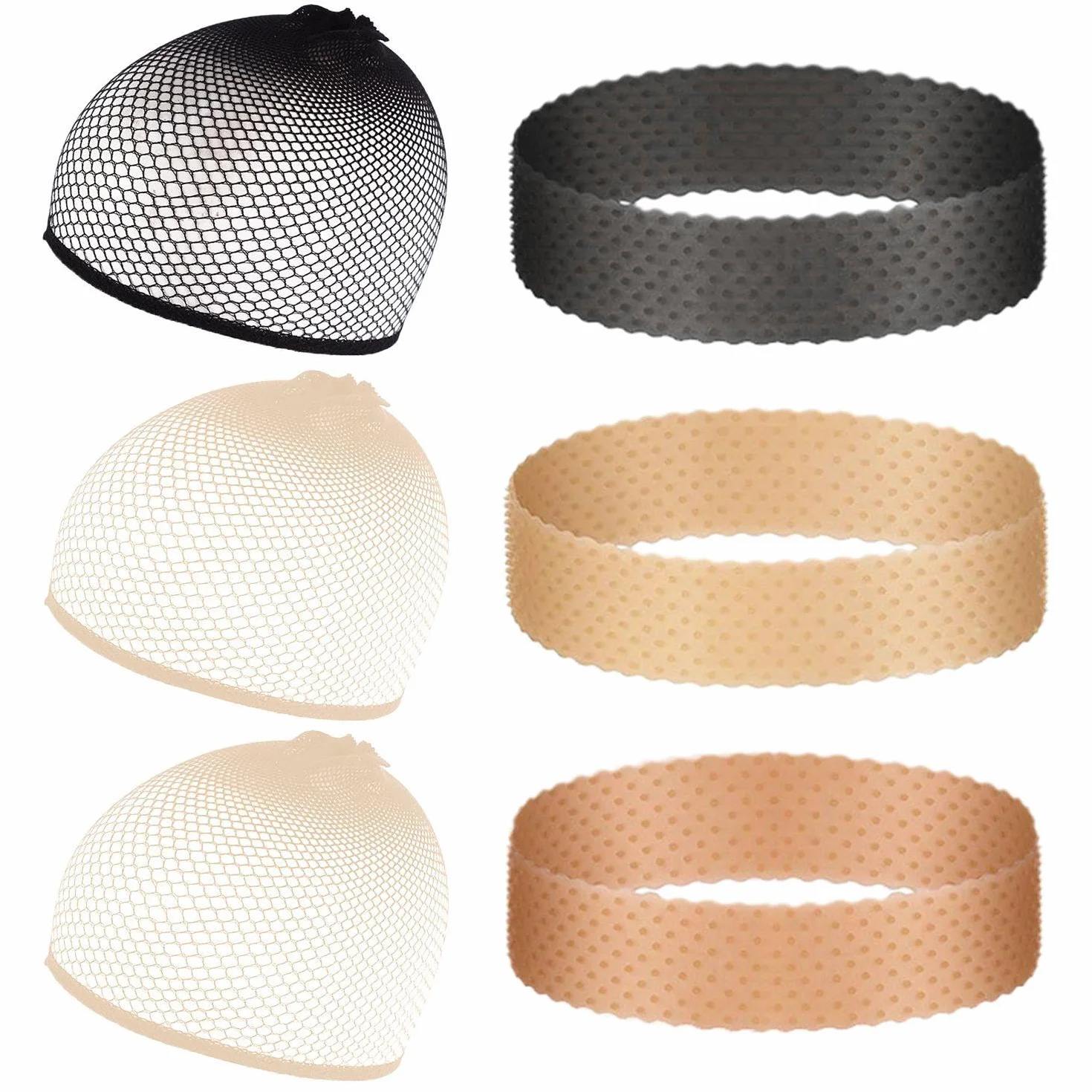 Fasce Per Capelli Da 3 Pezzi E Reti Per Parrucche Da 3 Pezzi, Fasce Per Parrucche In Silicone, Fasce Antiscivolo, Fasce Antisudore, Fasce Elastiche