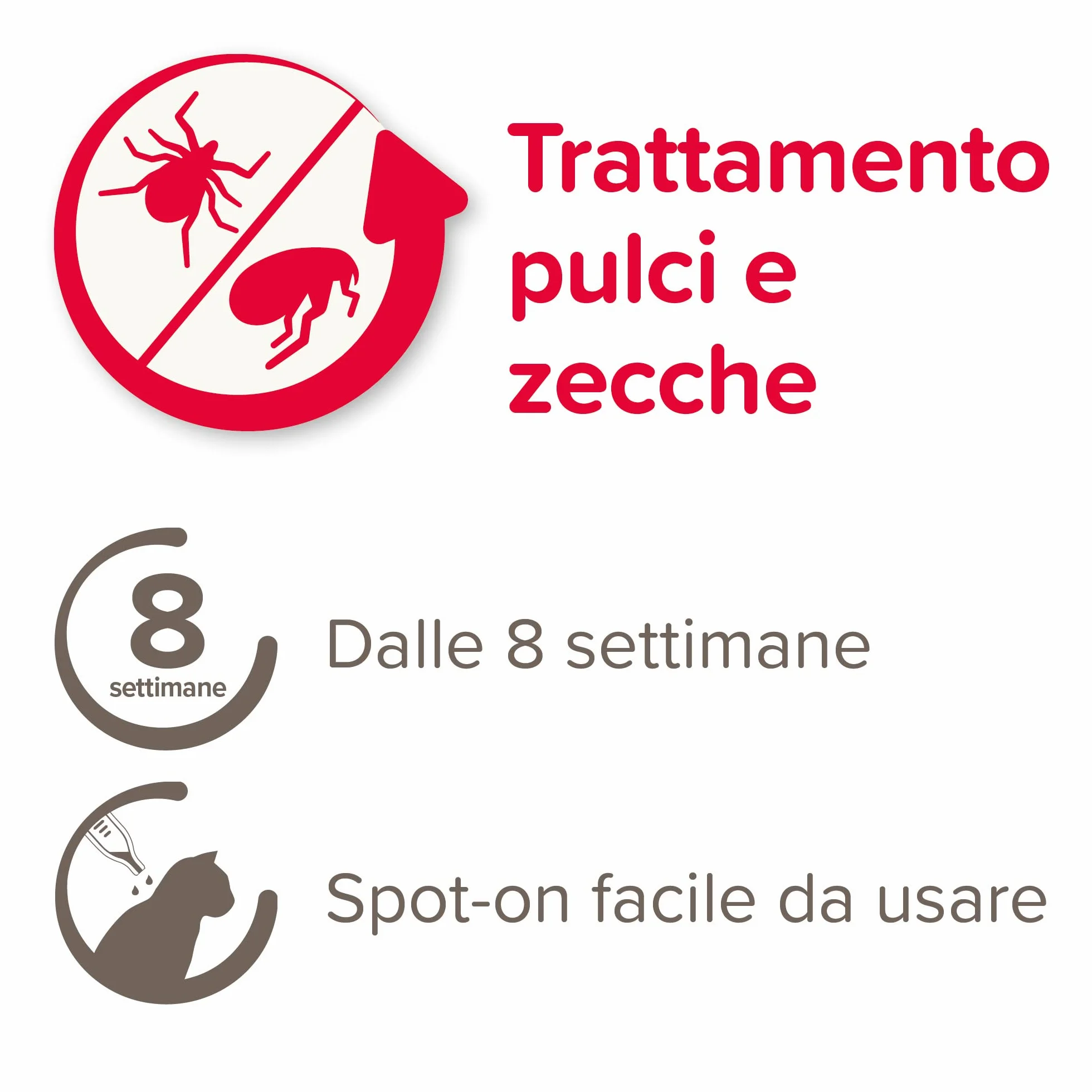 Beaphar FIPROtec Antiparassitario per Gatti, Protegge da Pulci e Zecche - 3 Pipette
