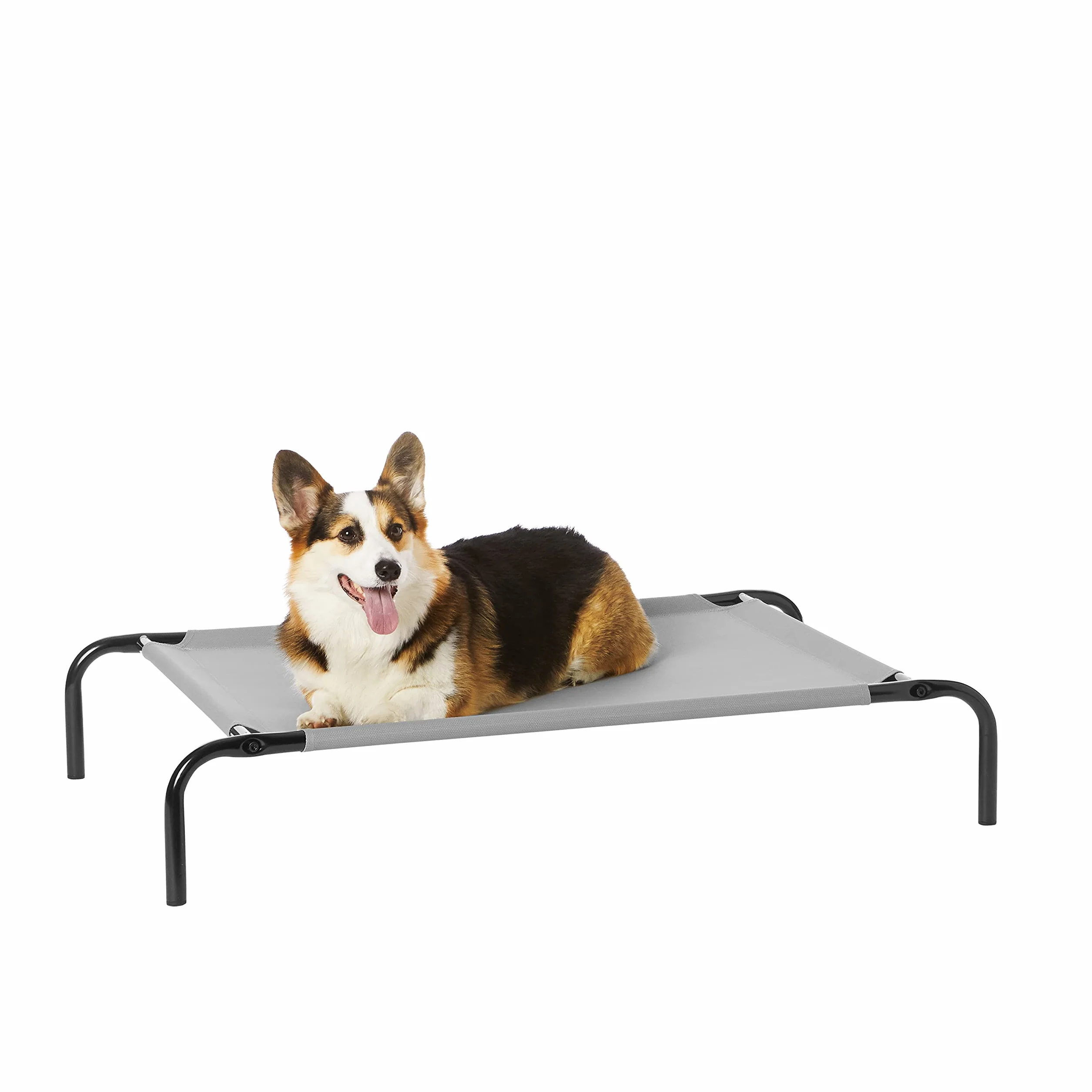 Amazon Basics per Cane Lettino rialzato rinfrescante Stoffa Grigio Misura M 110x65x19 cm