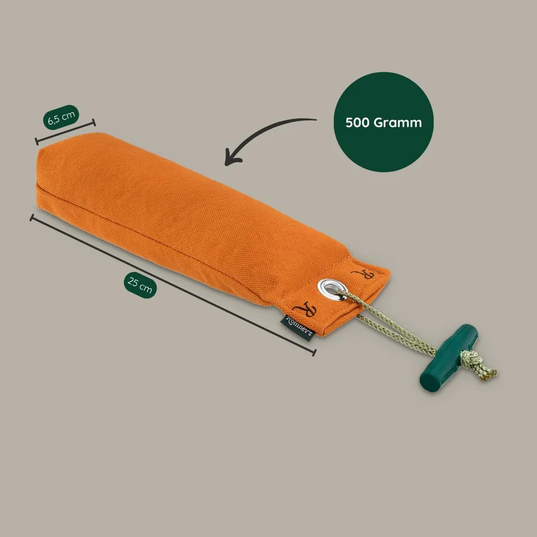 Romneys standard Dummy, 500 g – Realizzato in materiale molto resistente con maniglia di lancio per allenamento dei cani
