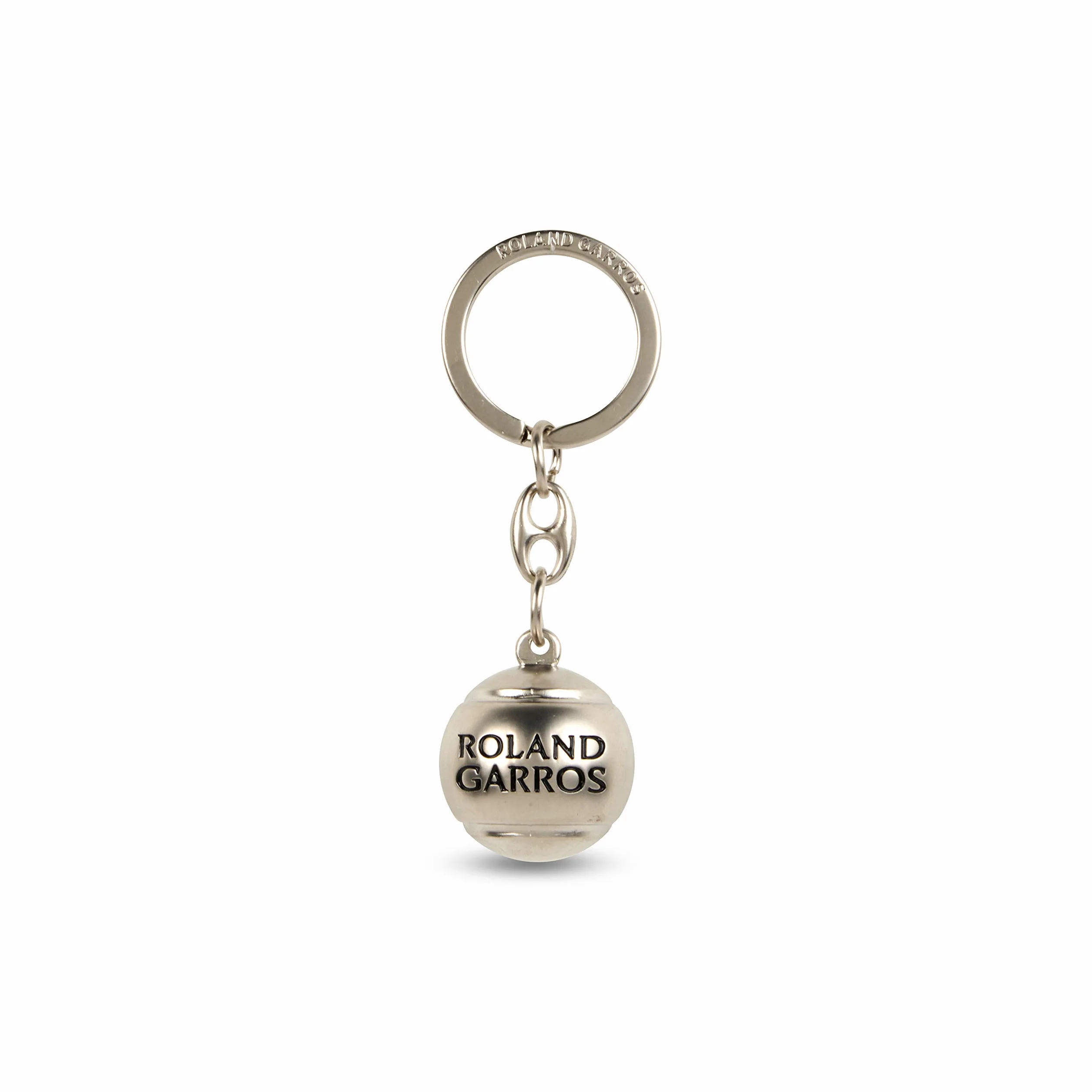 ROLAND GARROS Palla in Metallo, Portachiavi Unisex-Adulto, Grigio, Taglia Unica