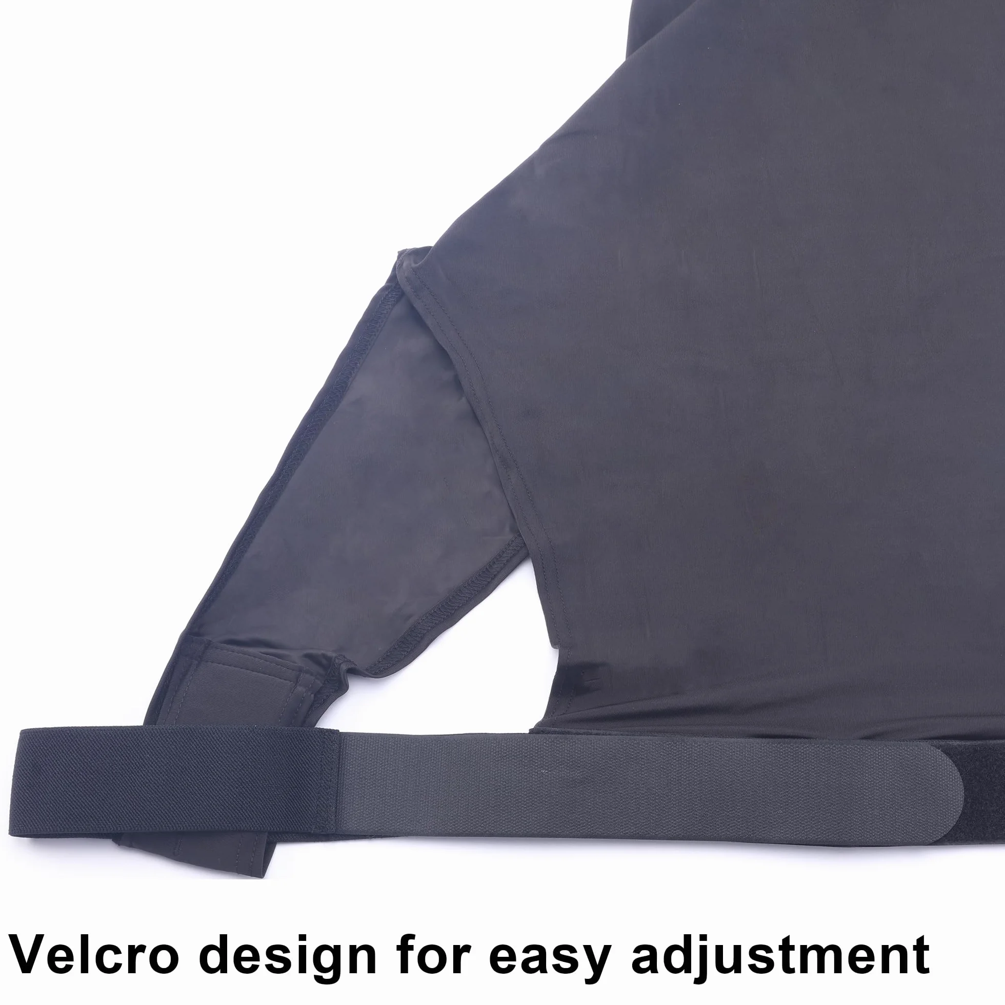 Cappottino da cavallo in tessuto Lycra elasticizzato con cerniera rinforzata e chiusura in velcro regolabile, cappuccio testa di cavallo con copertura integrale per il collo, nero, XXL