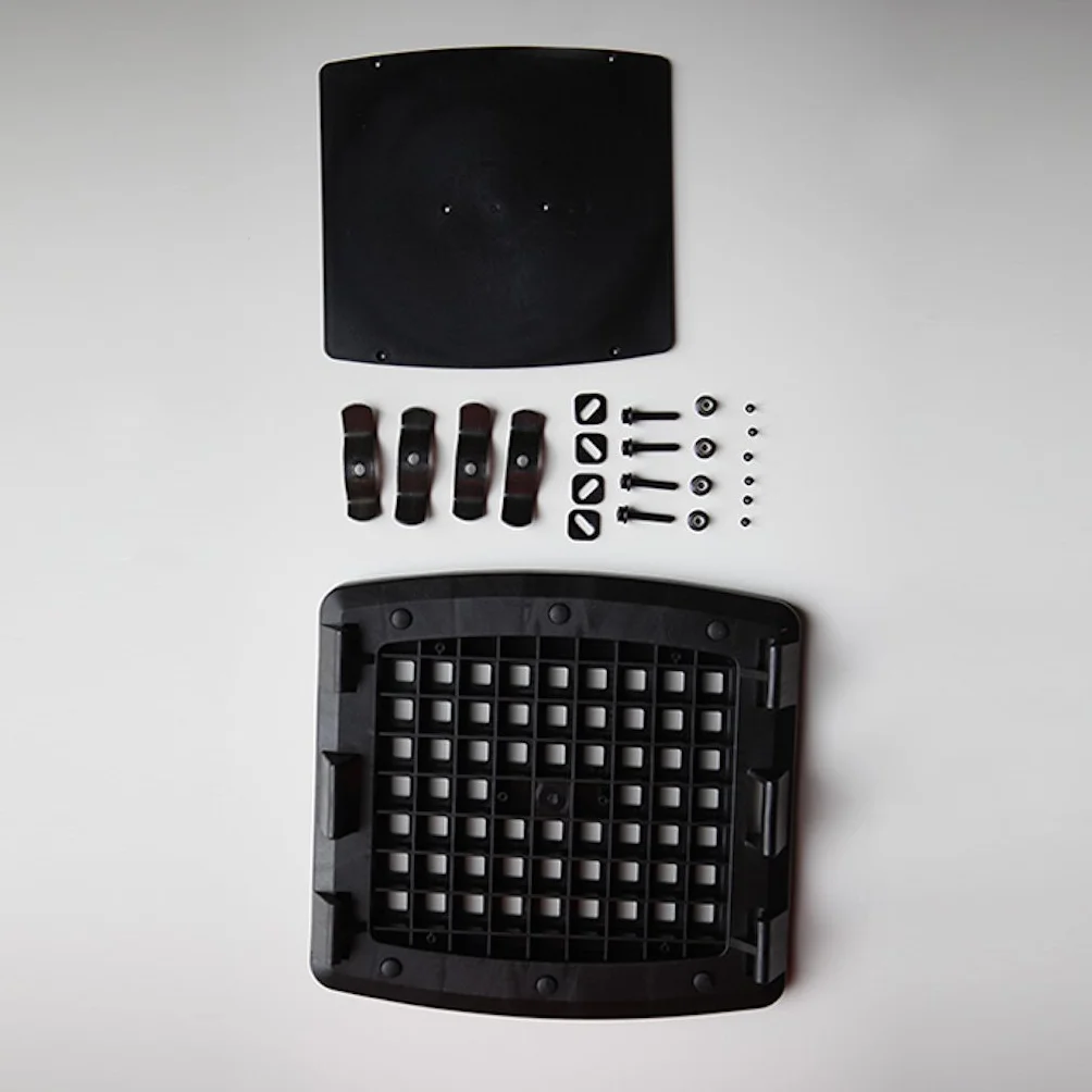 POW Pet Carrier Trasportino per Cani E Gatti da Agganciare A Scooter, Moto, Bicicletta E Adatto Anche in Auto - Nero con Inserti Grigi