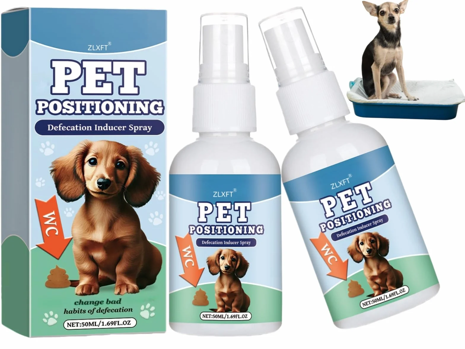 Spray per Addestramento Vasino per Cani,2pcs Spray per Addestramento al Vasino per Animali Domestici,Uso Quotidiano del Cane Liquido di Addestramento Della Toilette,Dog Potty Training Spray