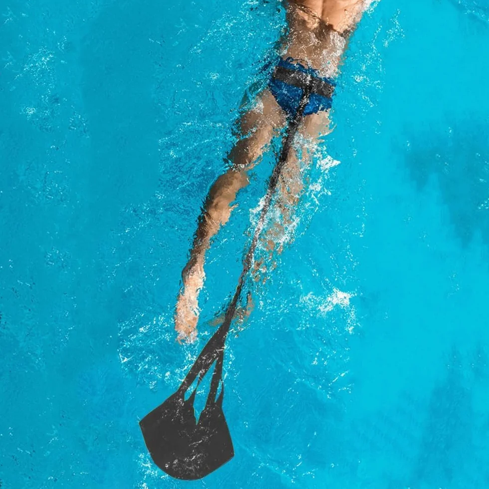 Set di resistenza per paracadute da nuoto, 3 misure (20 cm, 30 cm, 40 cm) con cintura in vita