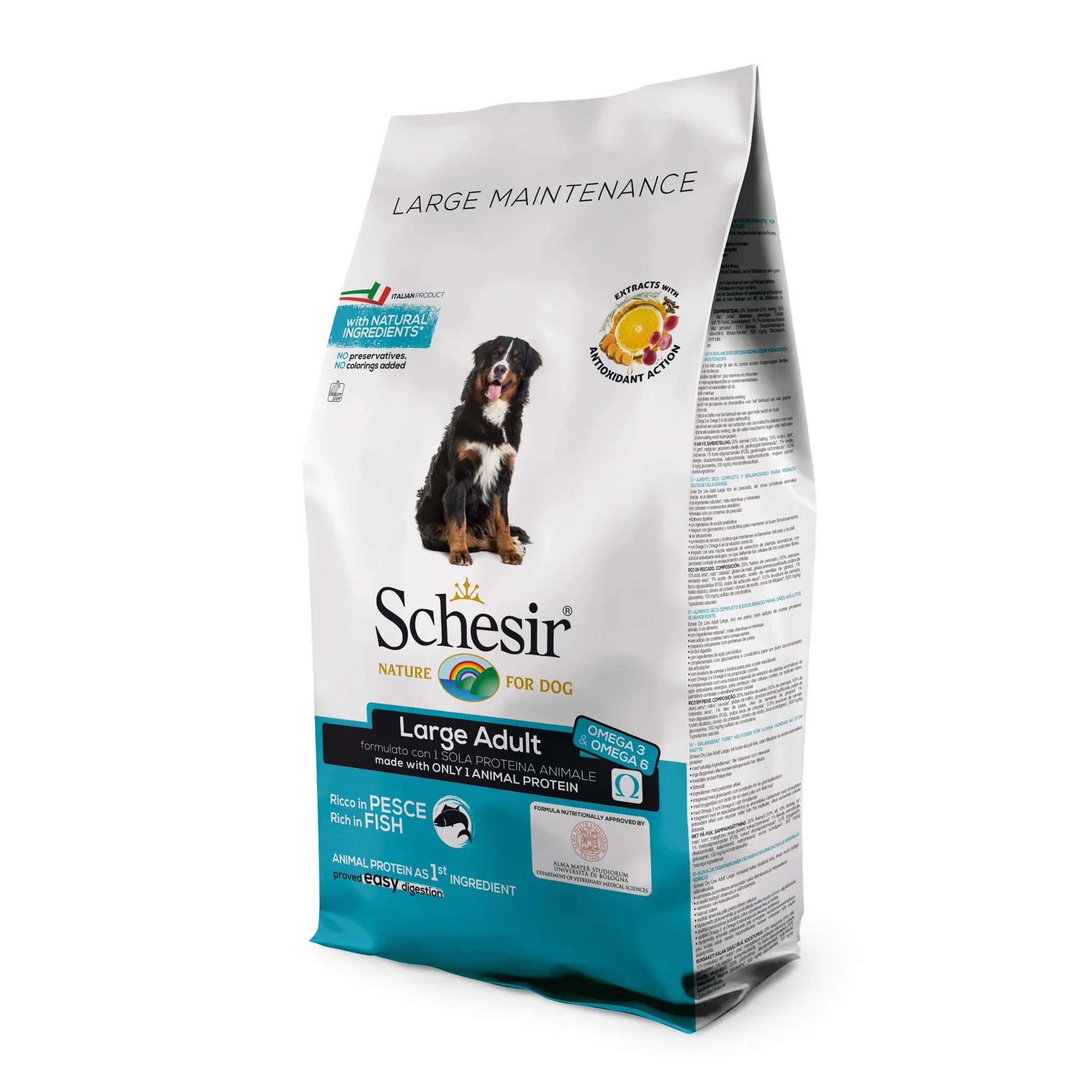 Schesir Cibo Secco per Cani Adulti Taglia Grande Gusto Pesce 12kg