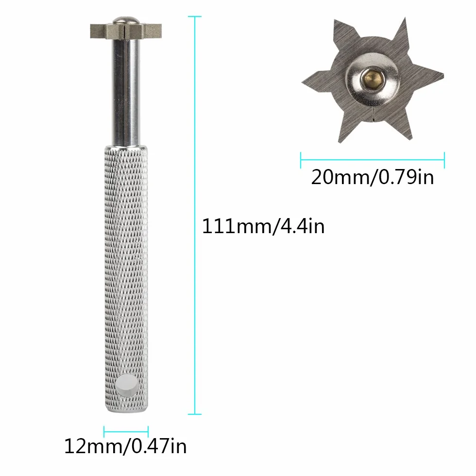 Golf Club Groove Sharpener Wedge riscolpitura per aspirapolvere con 6 testine per cunei e Utility Club Nuovo di ricambio, Silver