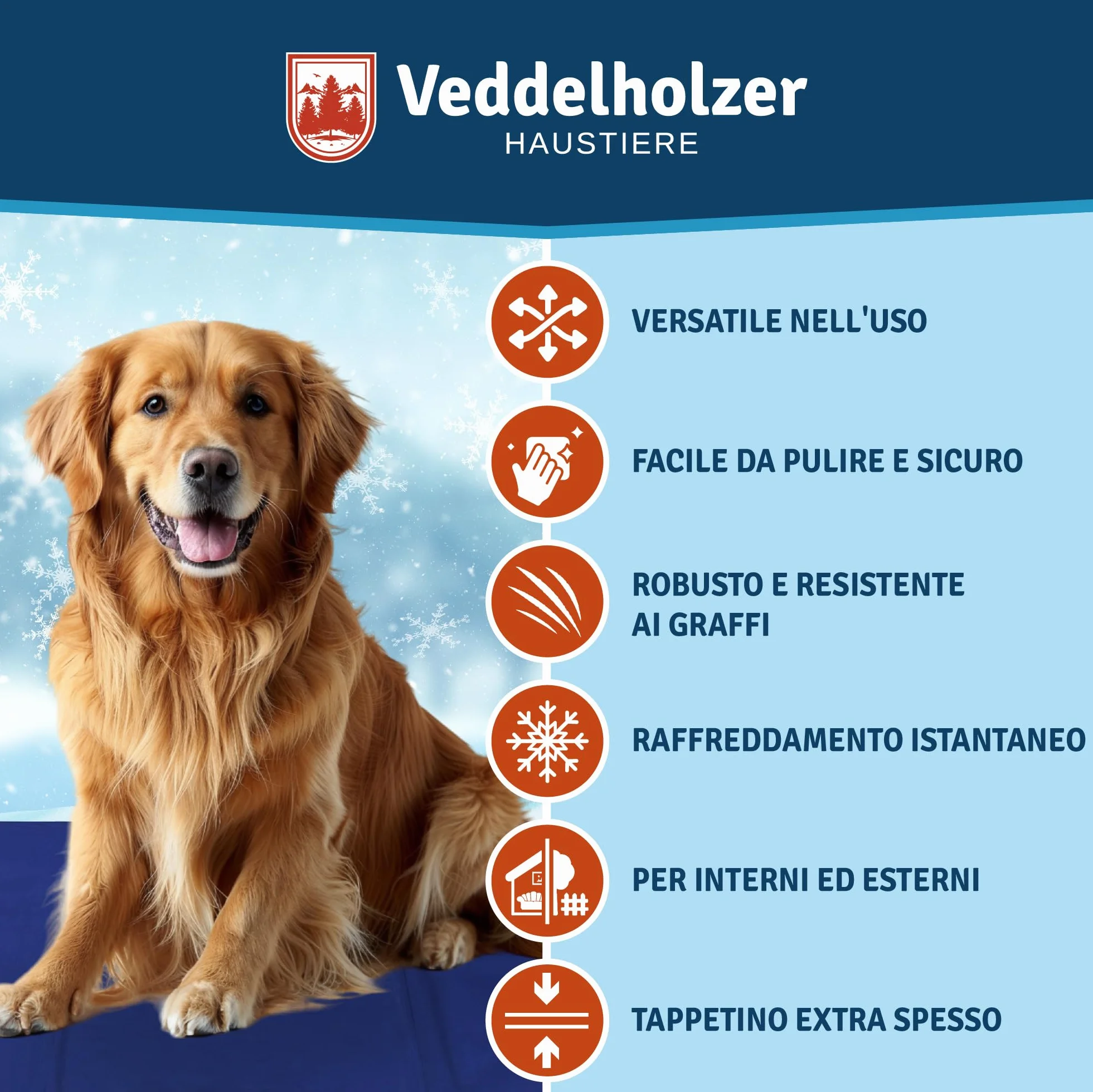 Veddelholzer Tappetino refrigerante auto-raffreddante senza elettricità per estate viaggi