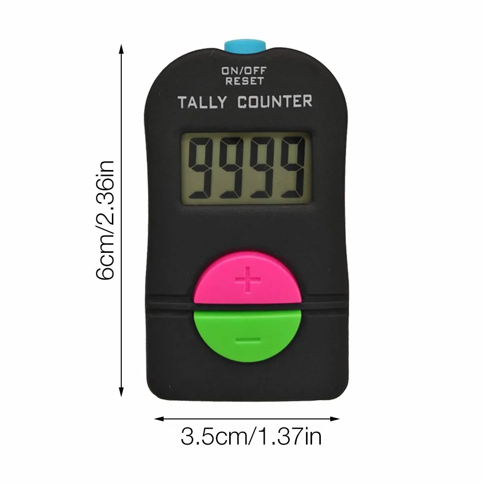 Contatore Digitale per Golf 2 Pezzi Clicker Manuale 0-9999