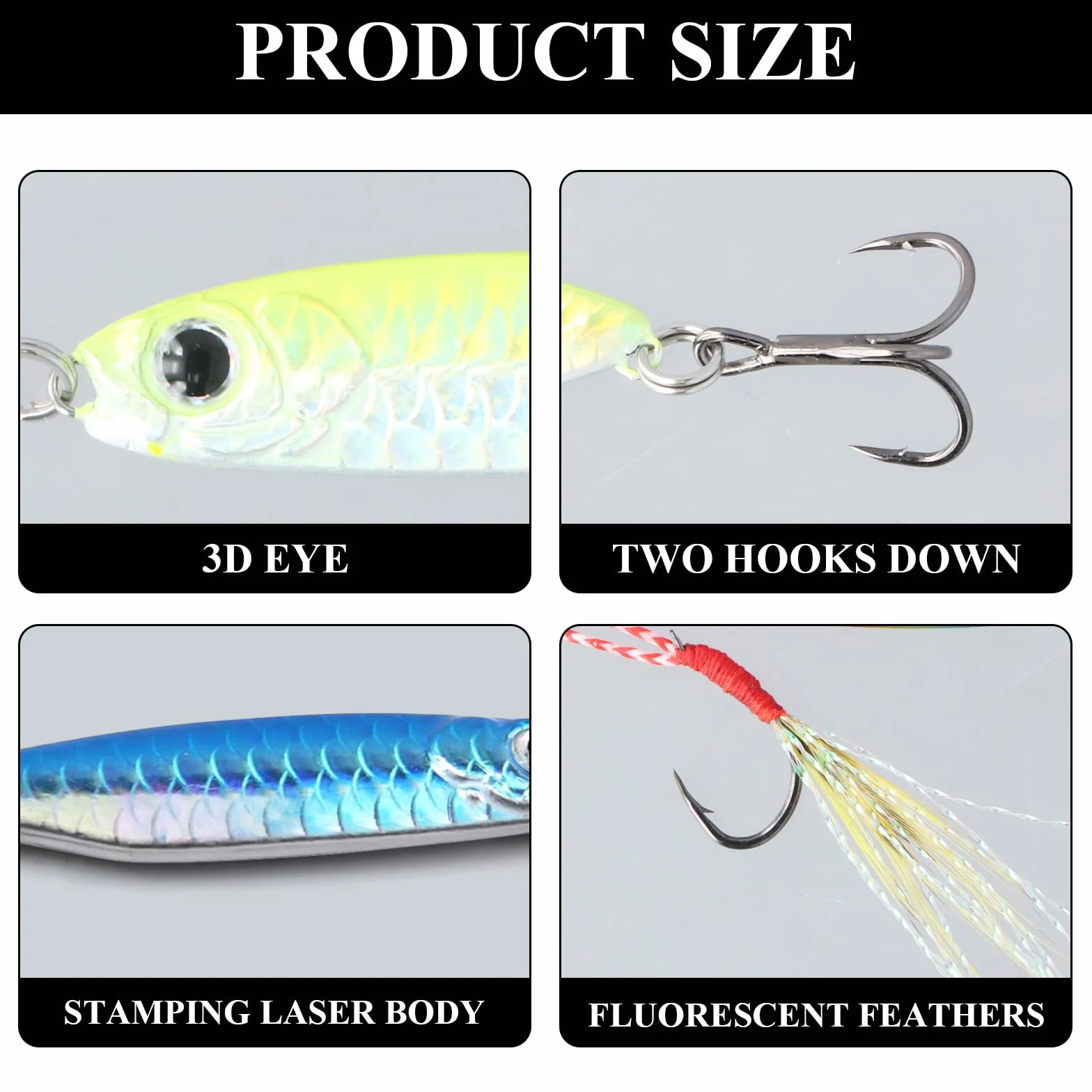 Pesca Popper Lure 15g 6 Pezzi Esche Artificiali Spinning Mare Acqua Dolce Salata