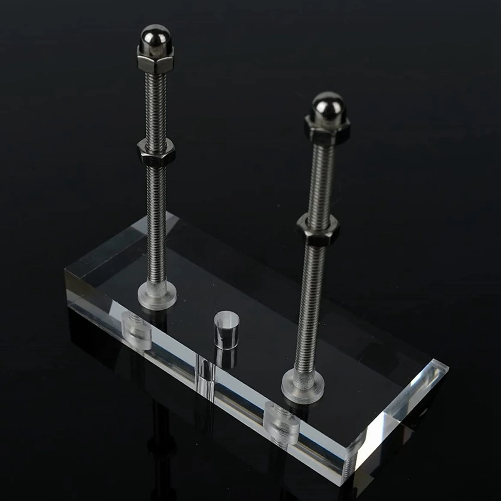 Set di Supporti da Parete per Skateboard in Acrilico Trasparente