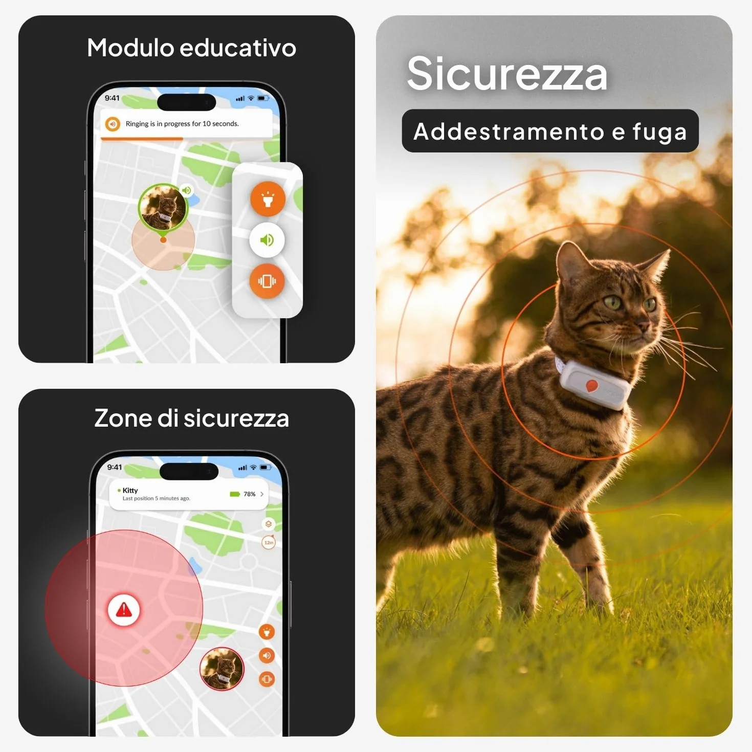 Weenect Cat XS - NUOVO collare GPS per gatti | Il più piccolo sul mercato | Funziona con abbonamento | Collare incluso | Garanzia a vita