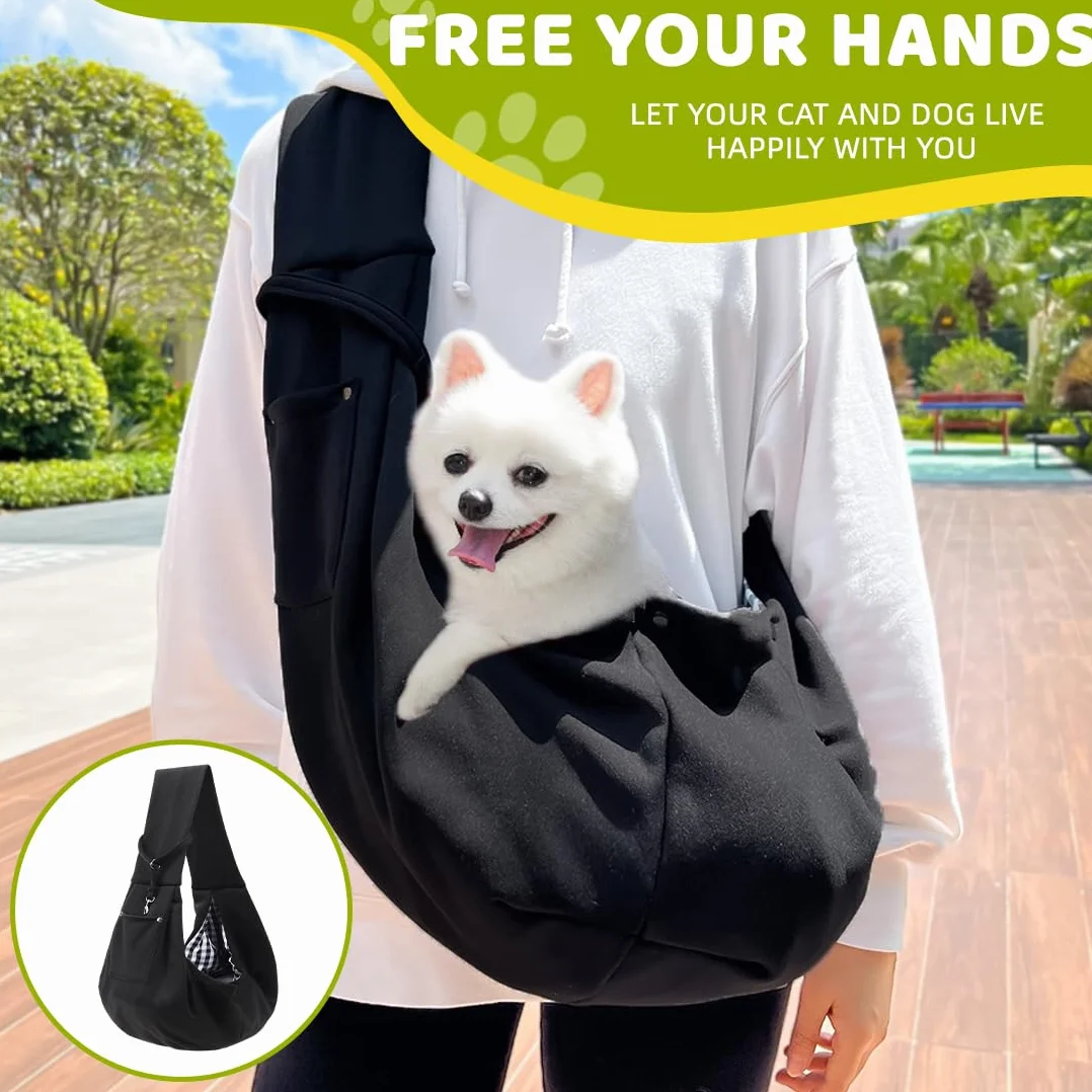 Borsa da Viaggio per Cani Regolabile Piccola, fino a 7.5 kg, per Viaggio Ciclismo Passeggiata