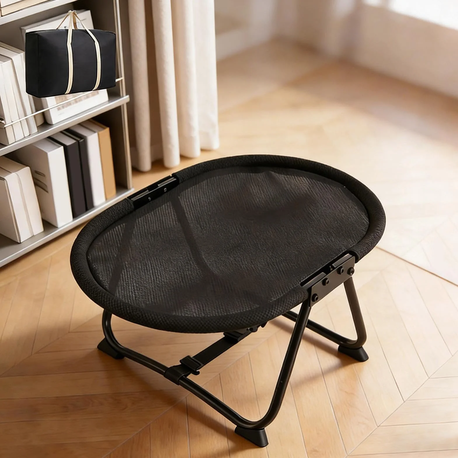 Generico Rialzato Cani | Brandina Portatile Pieghevole Antiscivolo | Amaca Traspirante 57x41x26cm | Cuccia Sopraelevata | Animali Domestici Gatti Cuccioli Riposo Sonno Campeggio Esterno