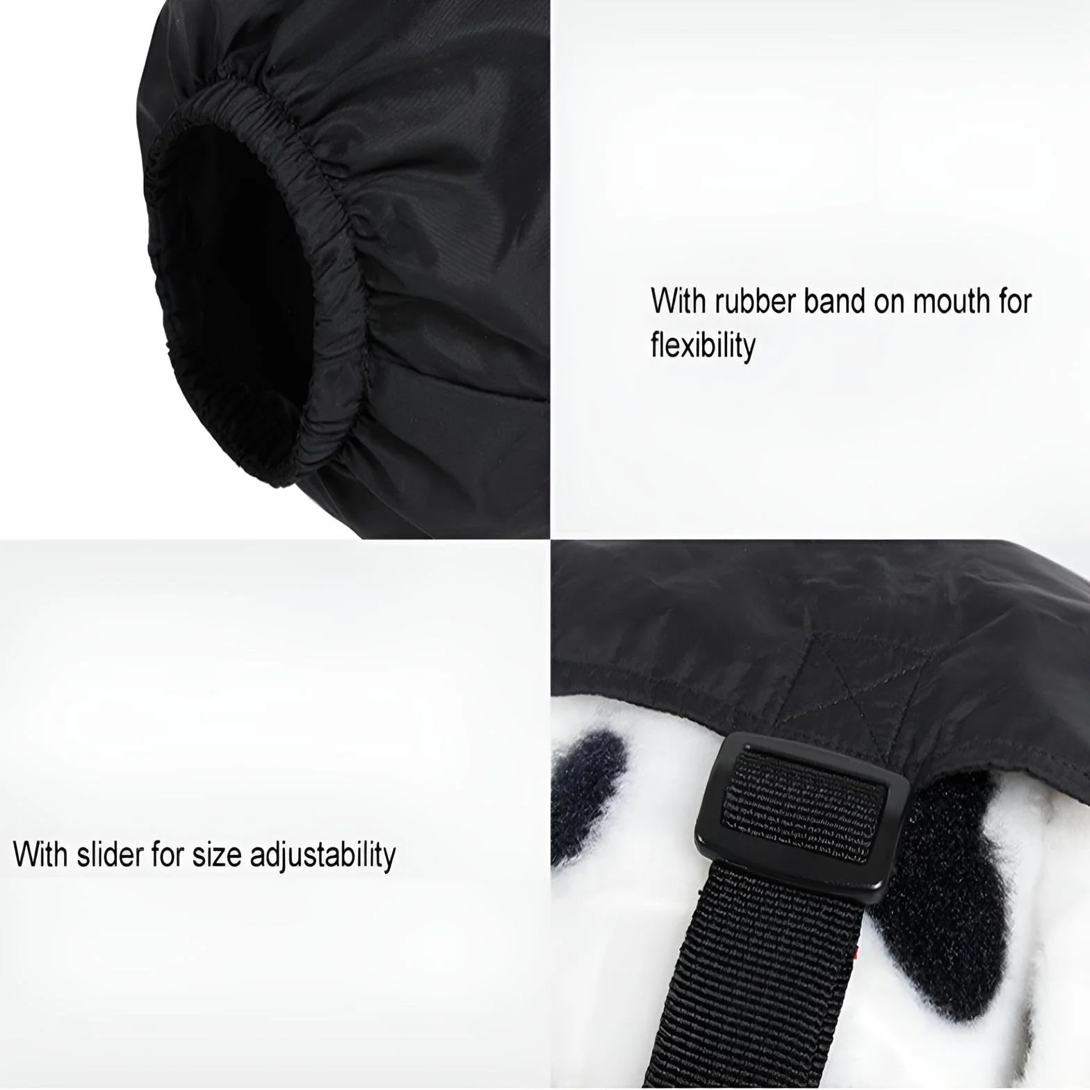 NACOCO Maschera calmante per cani in nylon ombreggiante per animali domestici, maschera per ansia per toelettatura, anti mal d'auto (L)