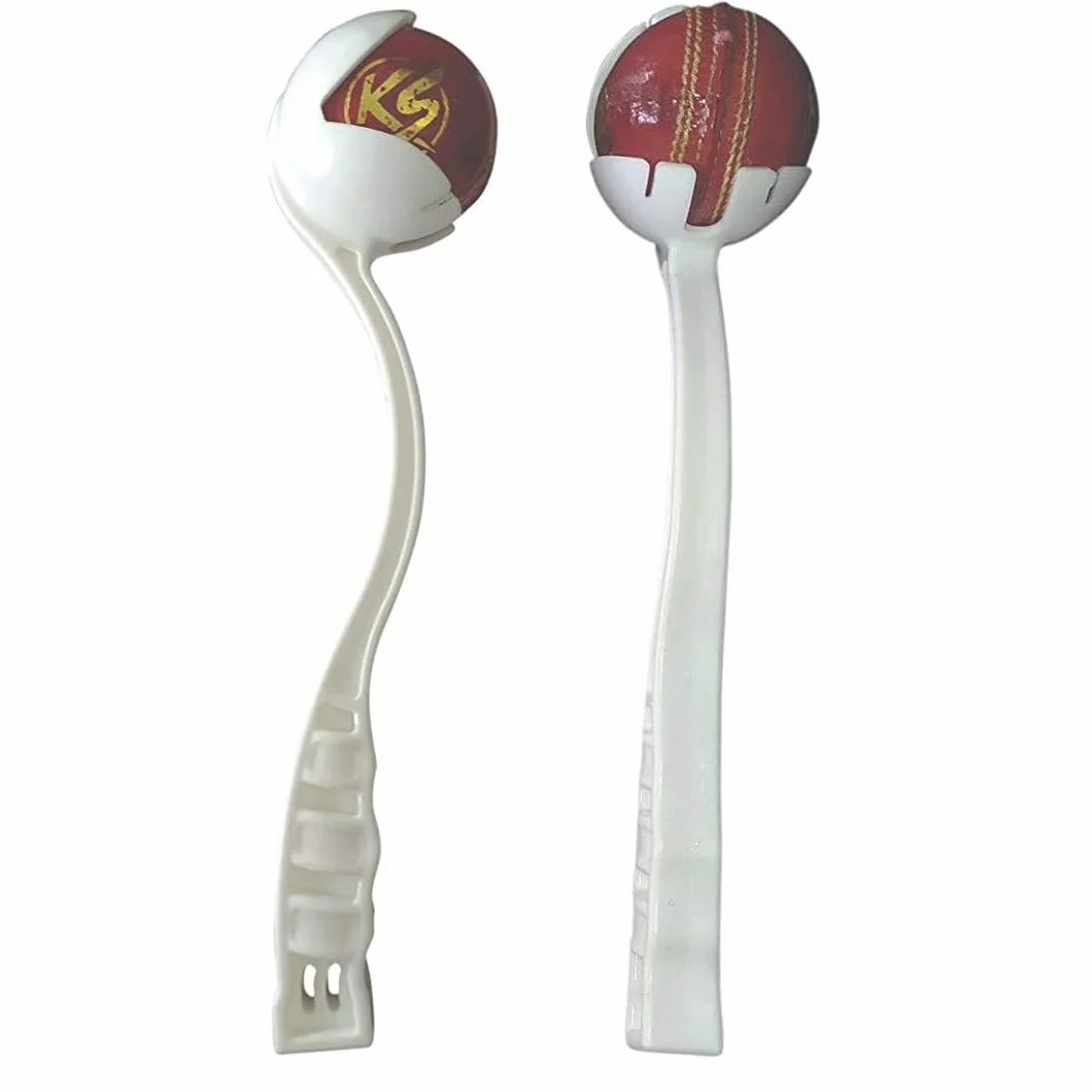 Lanciatore di palle da cricket con braccio laterale, compatibile palla in pelle, tennis, sintetica, velocità 120+ km/h, bianco