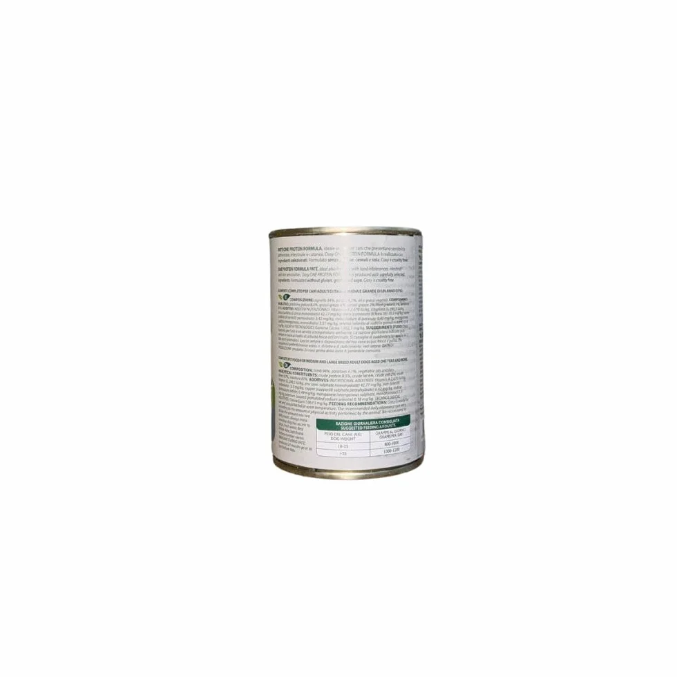 Oasy cane patè Grainfree Monoproteico gusto AGNELLO | 6 lattine da 400 grammi l'una.