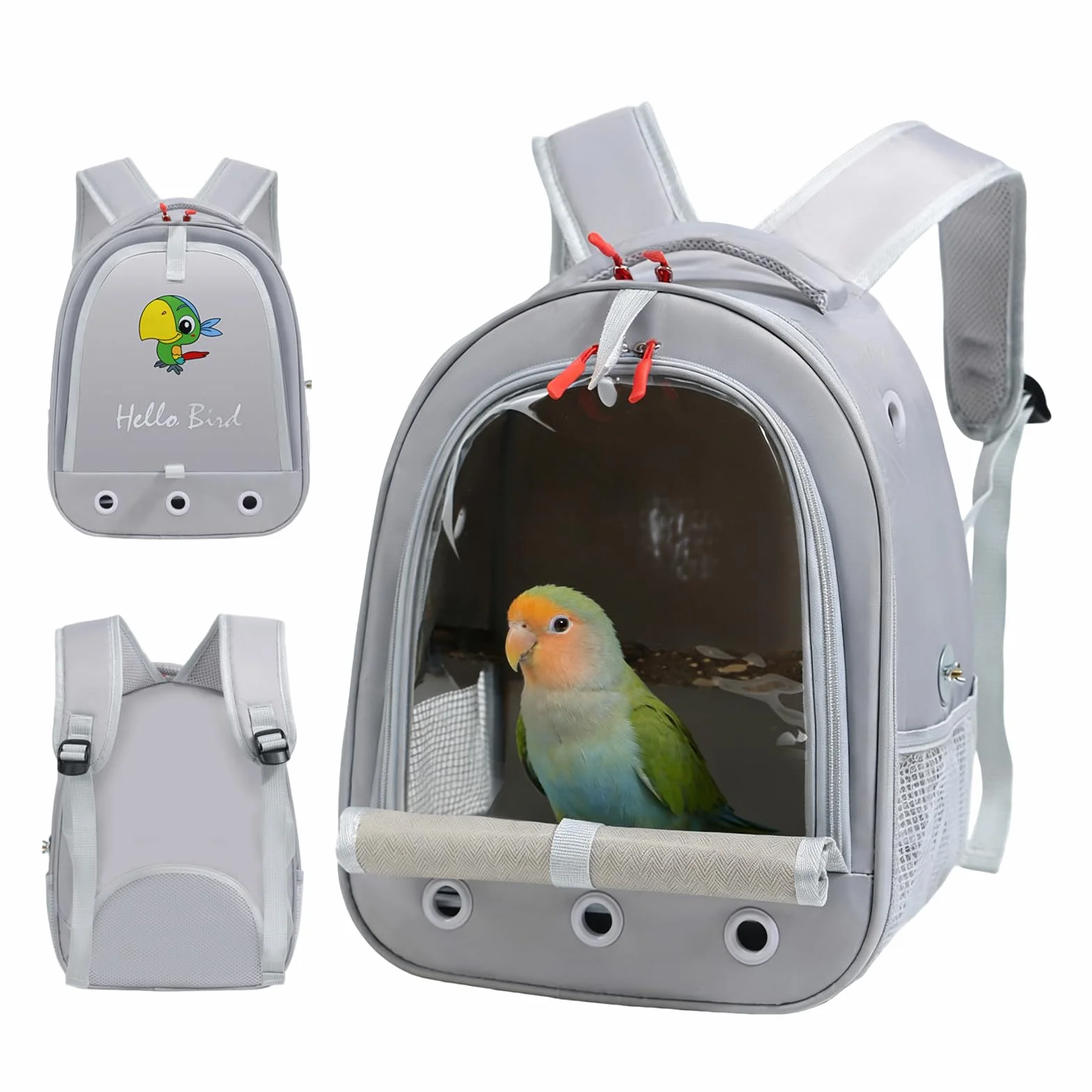 Scatola per il trasporto di piccoli animali: tessuto Oxford, con asta di fieno, traspirante, piccola borsa per animali domestici, pieghevole, per viaggi di animali domestici, pappagallo