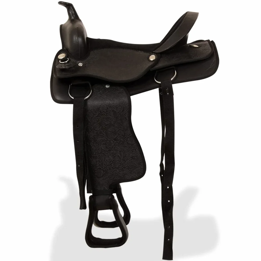 vidaXL Sella di Cavallo in Vera Pelle Sella di Allenamento, Multicolore