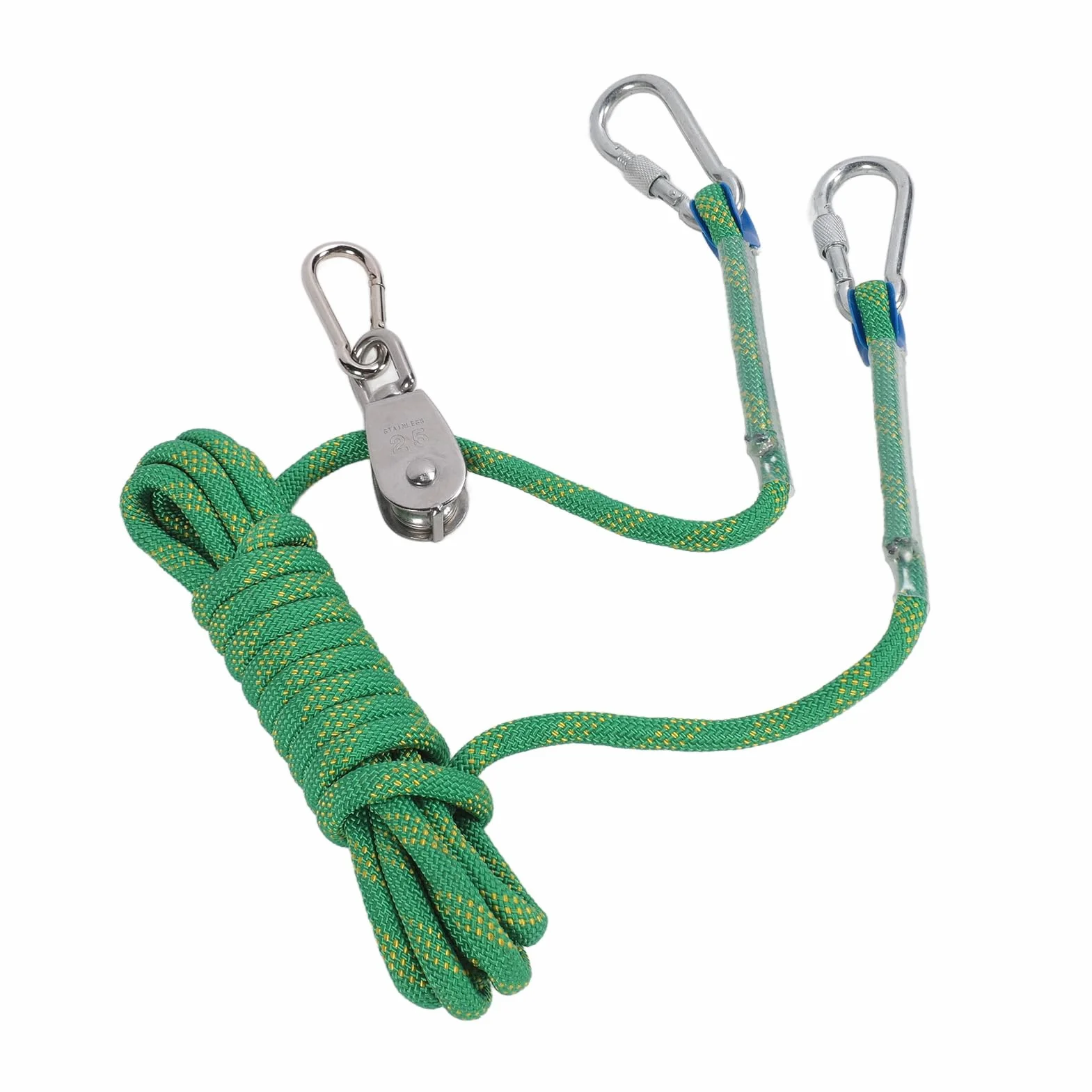 Cavo per Legare Cani, Cavo per Corridori Cani 16,4 Piedi Puleggia Rotante a 360 Gradi Riflettente per Campeggio in Giardino (GREEN)