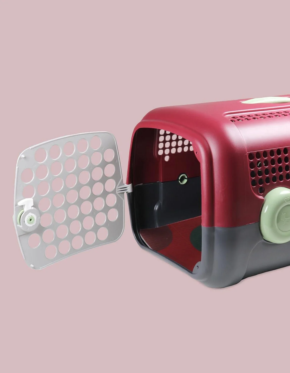 UNITED PETS United Pets A.U.T.O. - Trasportino Rigido per Cani e Gatti, di Design, Made in Italy, Bordeaux, Incluso Tappetino Igienico, 51x37x33cm, Trasportino da Viaggio - 2200 g