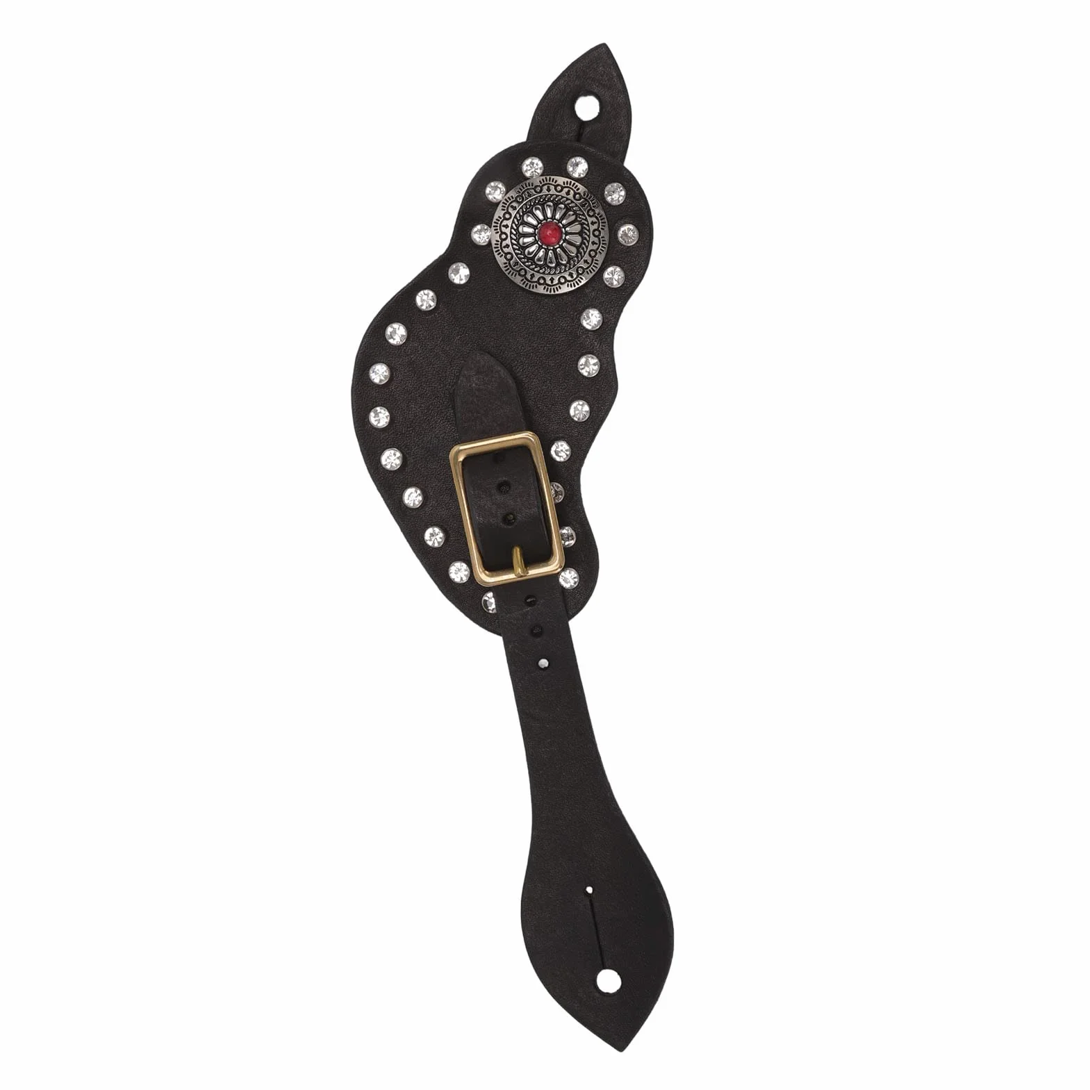 Cinturini per speroni in Pelle per Uomo Donna, Cinturini per speroni Occidentali in Pelle Stile Vintage Occidentale Equipaggiamento Protettivo per Equitazione Accessori equestri