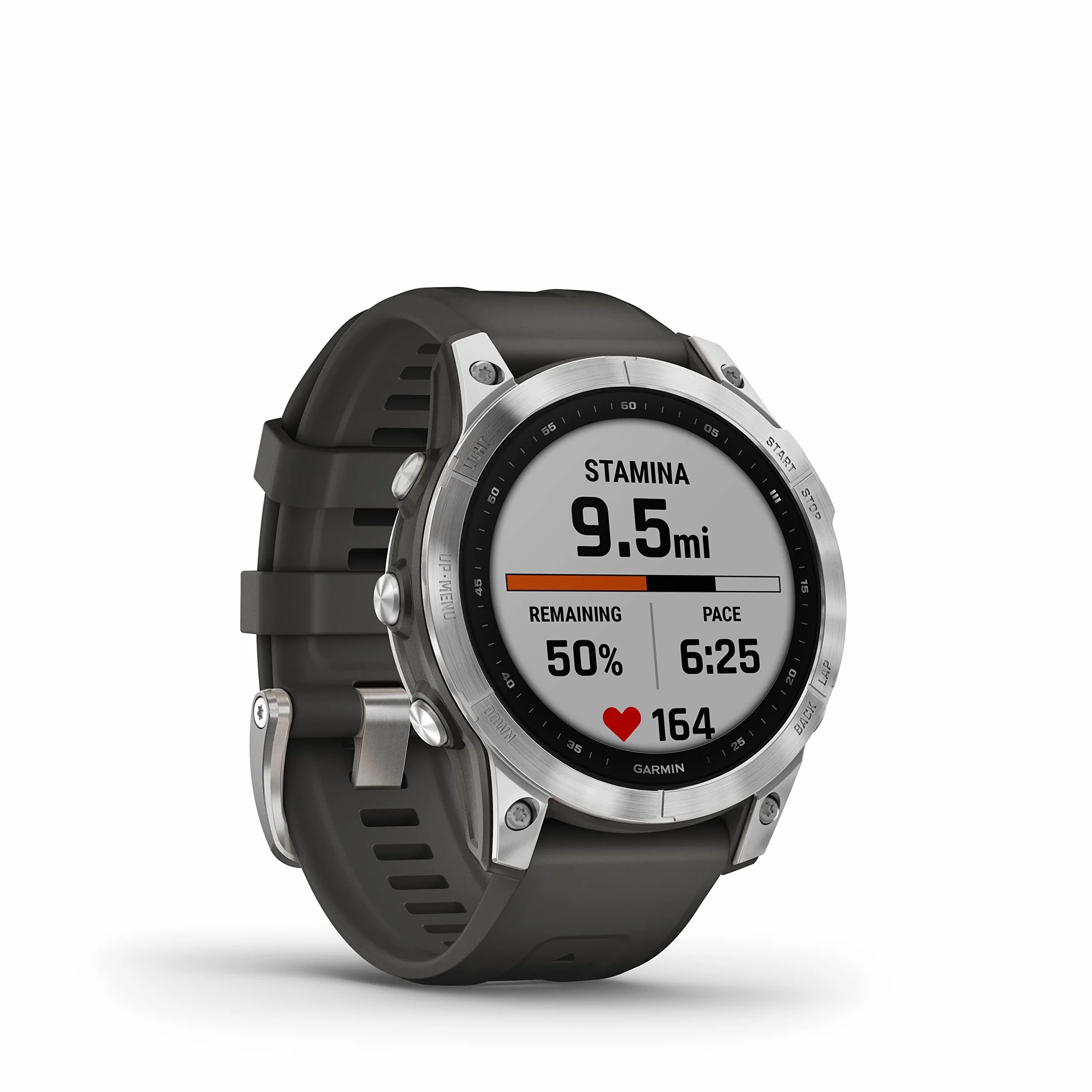 Garmin fēnix 7, Smartwatch, 47mm, Display 1,3", Touchscreen, +30 Sport, GNSS multi-band, Cardio, SpO2, Mappe, Musica, Garmin Pay, Autonomia 18 giorni (Silver & Graphite)