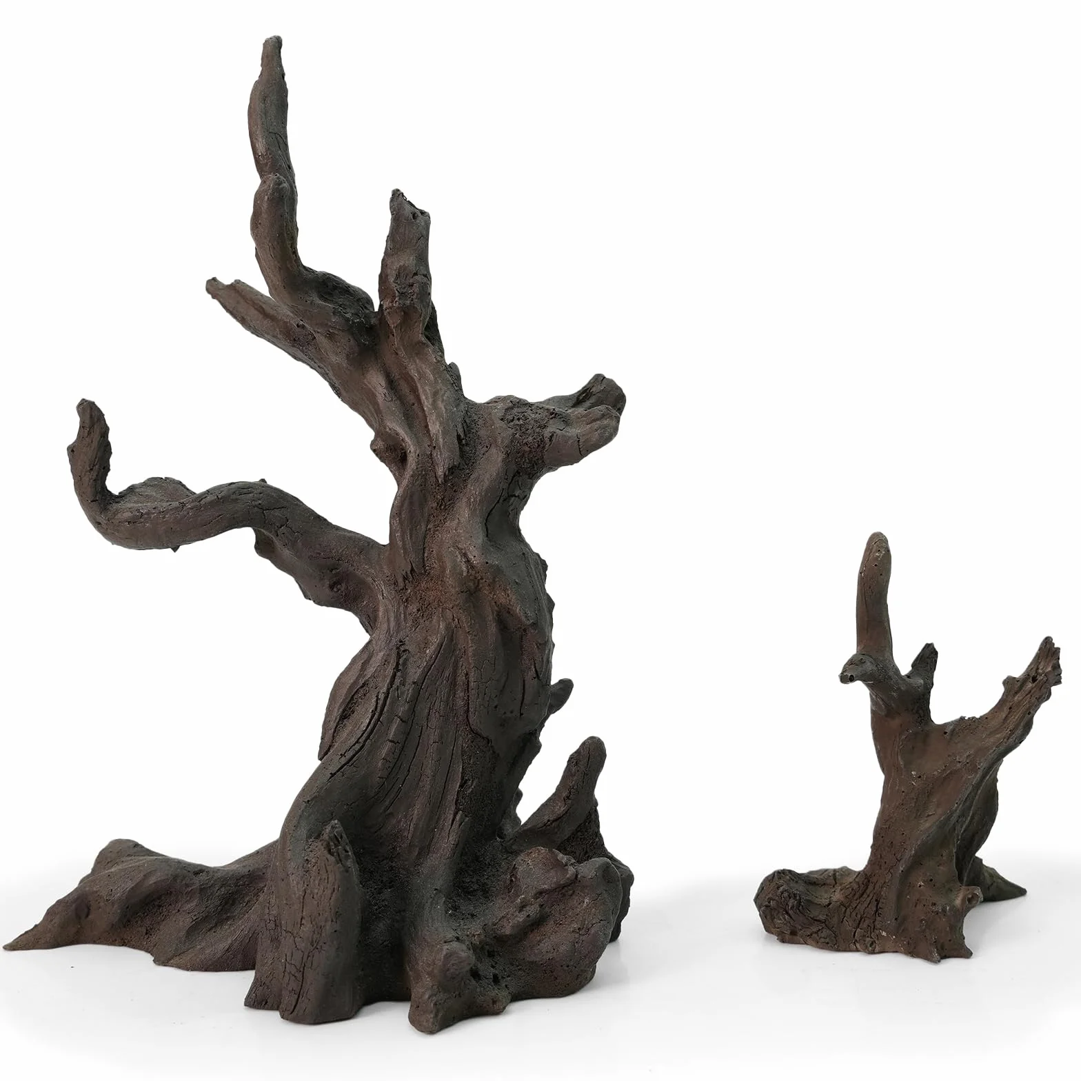 FZONE Legno Galleggiante in Resina per Acquario, Ornamento ad Albero Piccolo per Aquascaping in Acqua Dolce e Nano Acquari