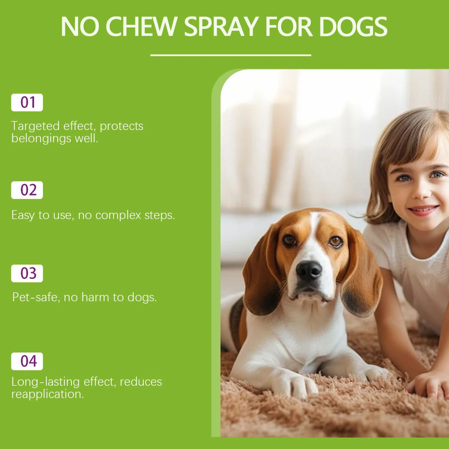 Spray Amaro Per Cani - Protezione Da Bocconcini Da 100 Ml | Spray Antimasticazione, Spry Contro Il Comportamento Masticatorio Dei Cani Per Mobili, Moquette, Patio, Bidoni Della Spazzatura, Interni Ed