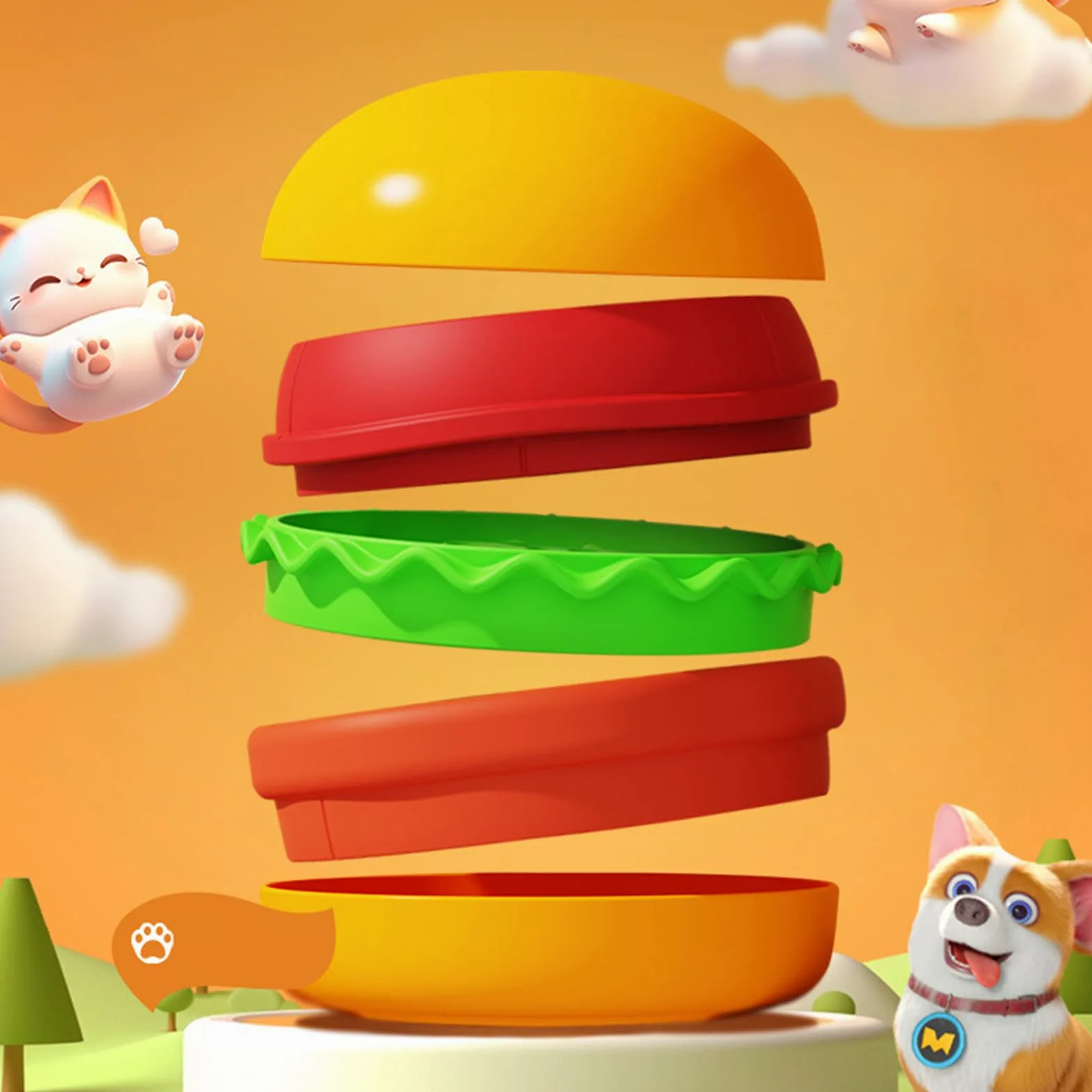 per cani che mangiano lento, per gatti con mangiatoia lenta, ciotole per | cani di taglia media | Hamburger Design Interactive Maze Great Treat Dispensher Dispensver per