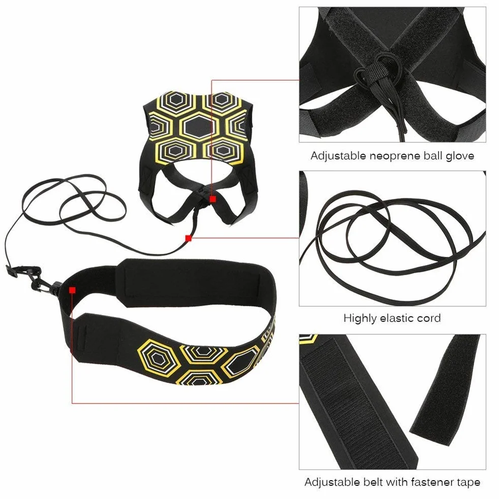 Kit Allenamento Calcio Trainer Regolabile Bambini Adulti Pallone 3 4 5