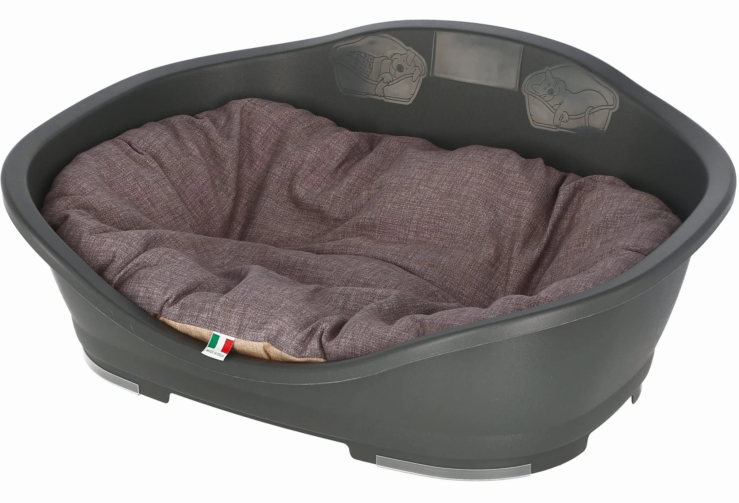 Kerbl Pet Cuscino Loneta, marrone/grigio, 58 x 43 cm
