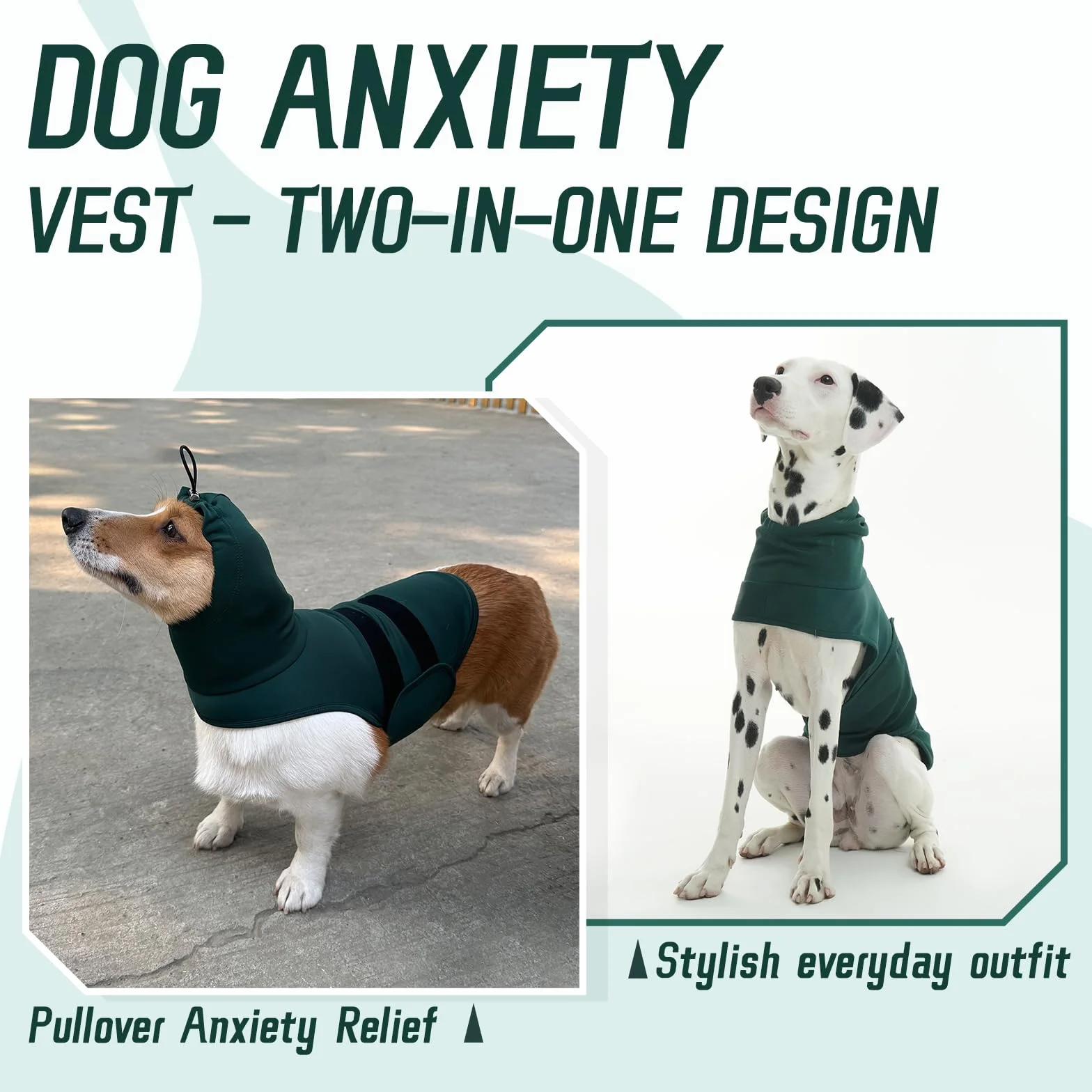 Giacca Ansiolitica Per Cani Cappotto Anti-Ansia Con Cappuccio Calmante Leggero XS