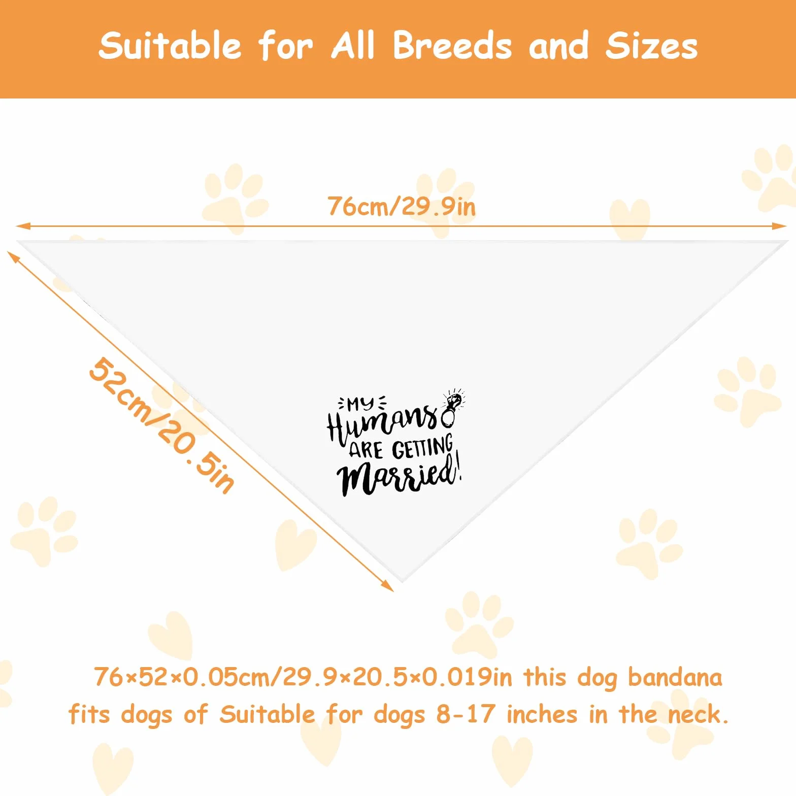 Regalo di fidanzamento Bandana per cani My Humans are Getting Married Sciarpa per animali domestici Annuncio Accessori
