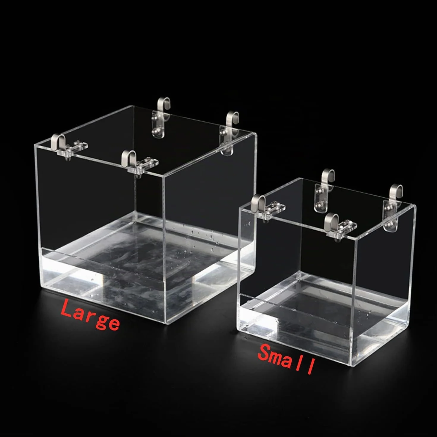 GURECOD Bagno per Uccelli Appeso Cubo Vasca da Bagno Ciotola Gabbia Accessori Piccolo Uccello (13 x13 x11cm)