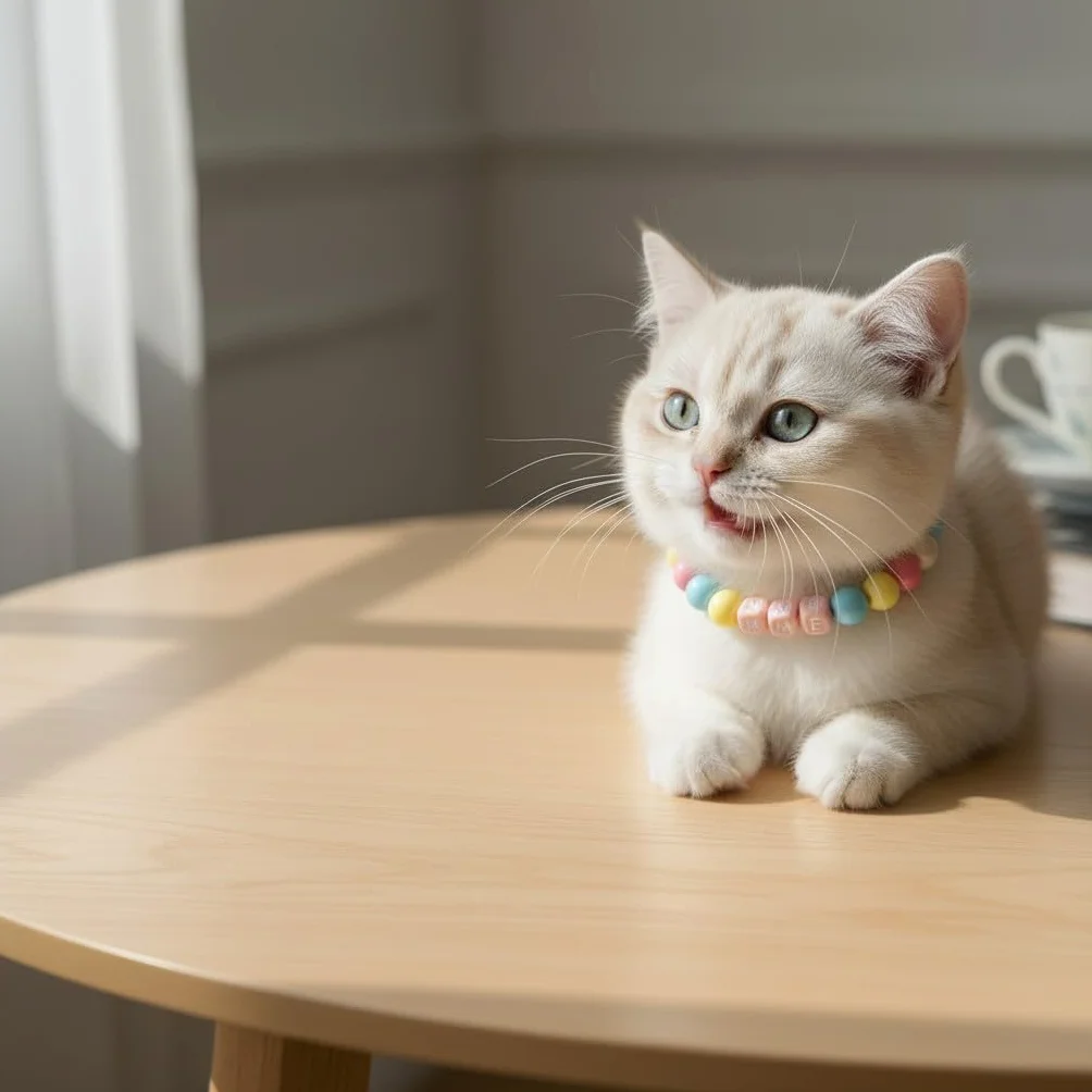 Collare per cani con perline in silicone personalizzato con nome, gioiello per animali domestici