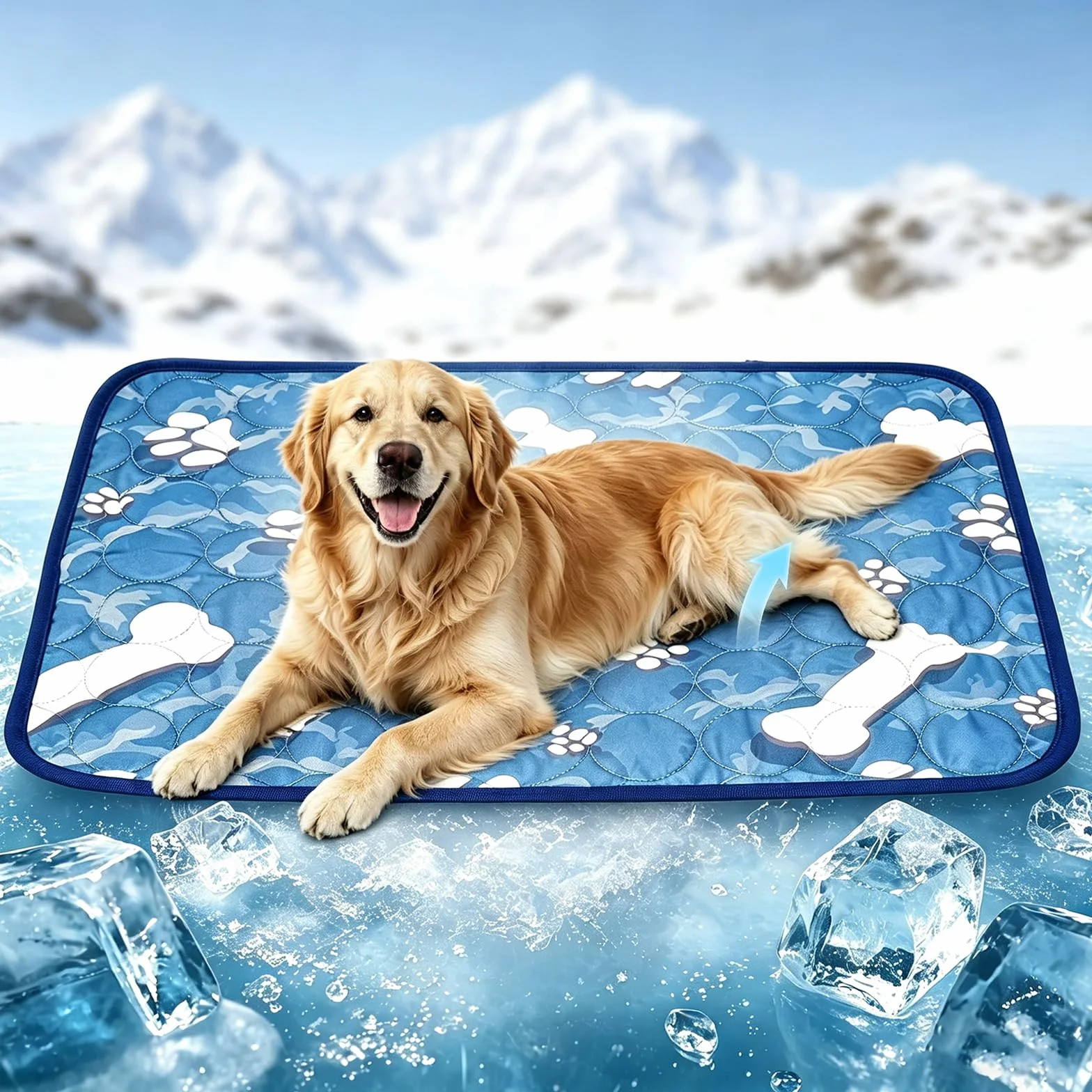 Tappetino Refrigerante Per Cani Gatti 100X70CM,Tappetino Rinfrescante Auto-Raffreddante Antiscivolo Per Cani Gatti,Pieghevole Lavabile,Adatto Per Pavimenti,Divani Gabbie Per Animali Domestici