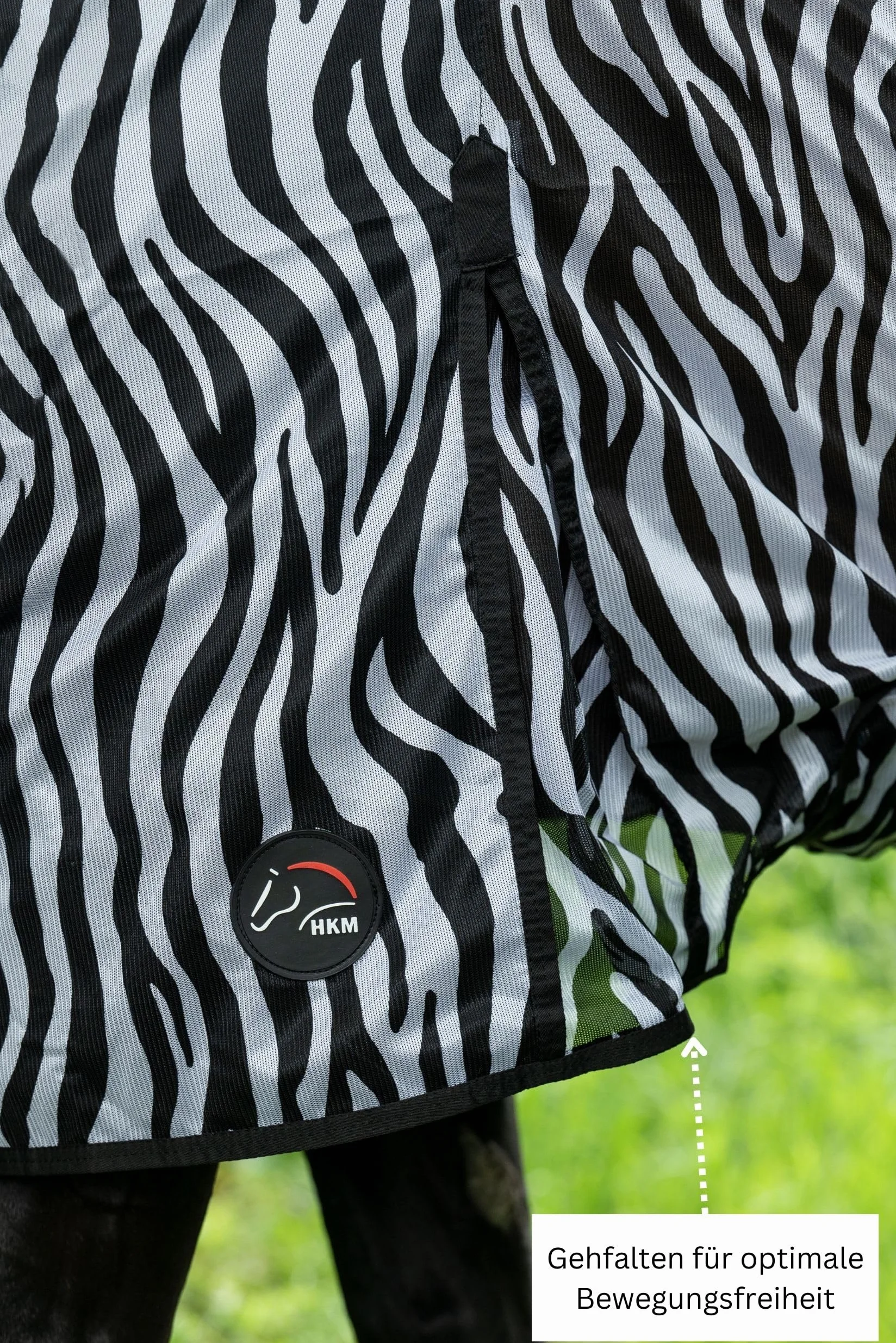 HKM Coperta per mosche con collo zebra, misura M