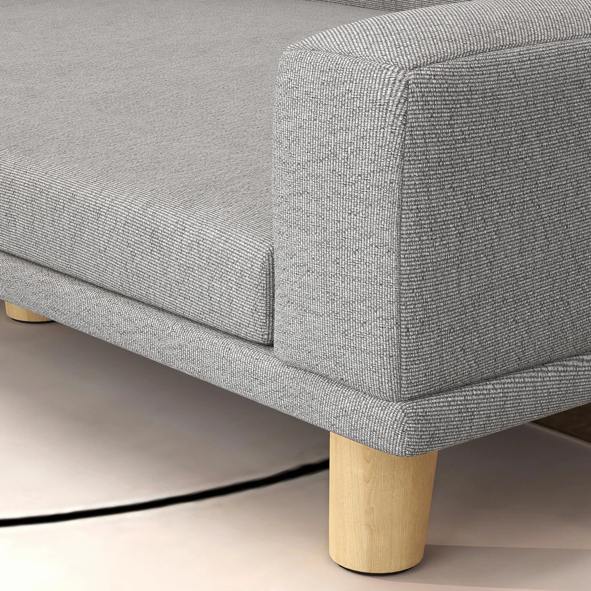 PawHut Divano per Cani di Taglia Grande con Gambe Rialzate e Cuscino Sfoderabile, Divanetto per Cani in Poliestere e Legno, 98x67x25 cm, Grigio