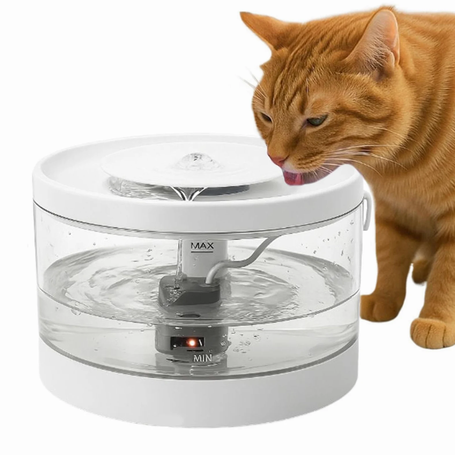 Distributore D'Acqua Per Animali Dispenser Intelligente Silenzioso Grande | Fontana Elettrica Per Adatto Ad Animali Domestici Gatti Cuccioli Casa Soggiorno Pavimento Angolo