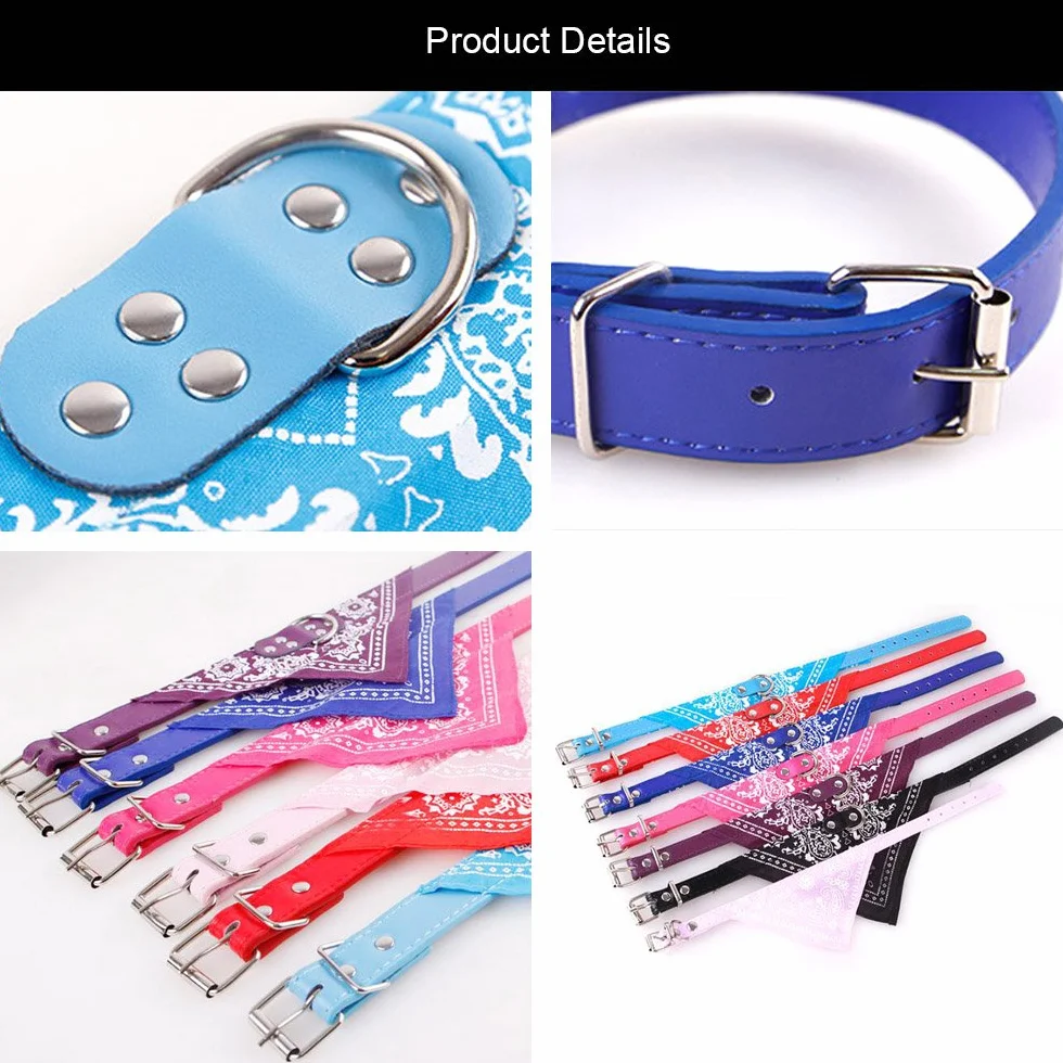 Bandana per cane con collare in cotone