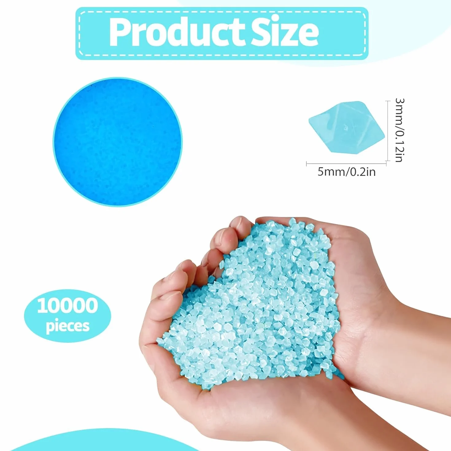 10000 Pezzi Bagliore Rocce 3-5mm Pietre Luminose Blu, Pietre da Giardino Luminosi, Che si Illuminano al Buio Sassi da Giardino, per Giardino, Vaso Pianta, Pesce Acquario