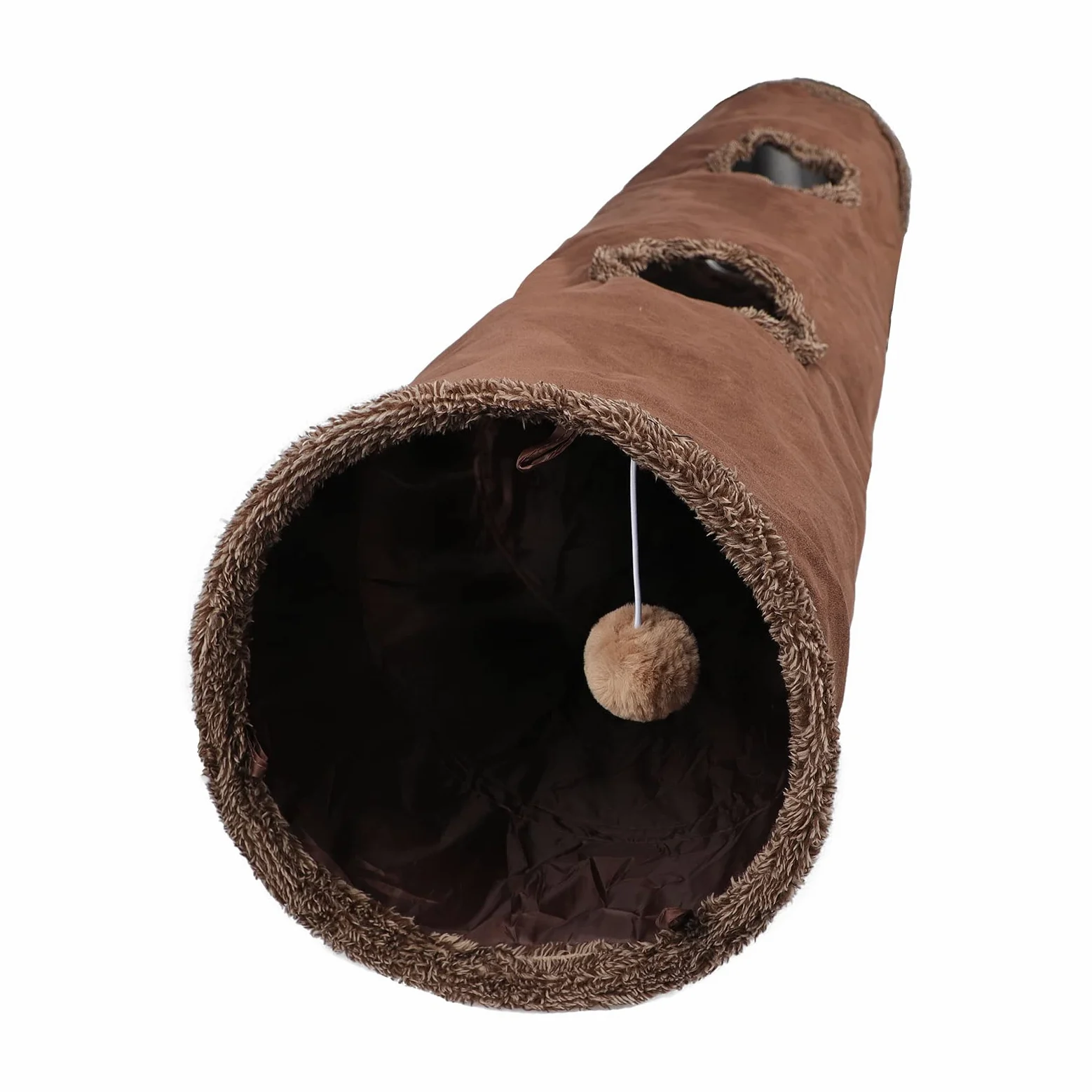 Giocattolo a tunnel per gatti, diametro 30 cm, per giocare a tunnel per interni, pieghevole, grande, con foro per sbirciare per gattino, cuccioli, conigli piccoli animali domestici