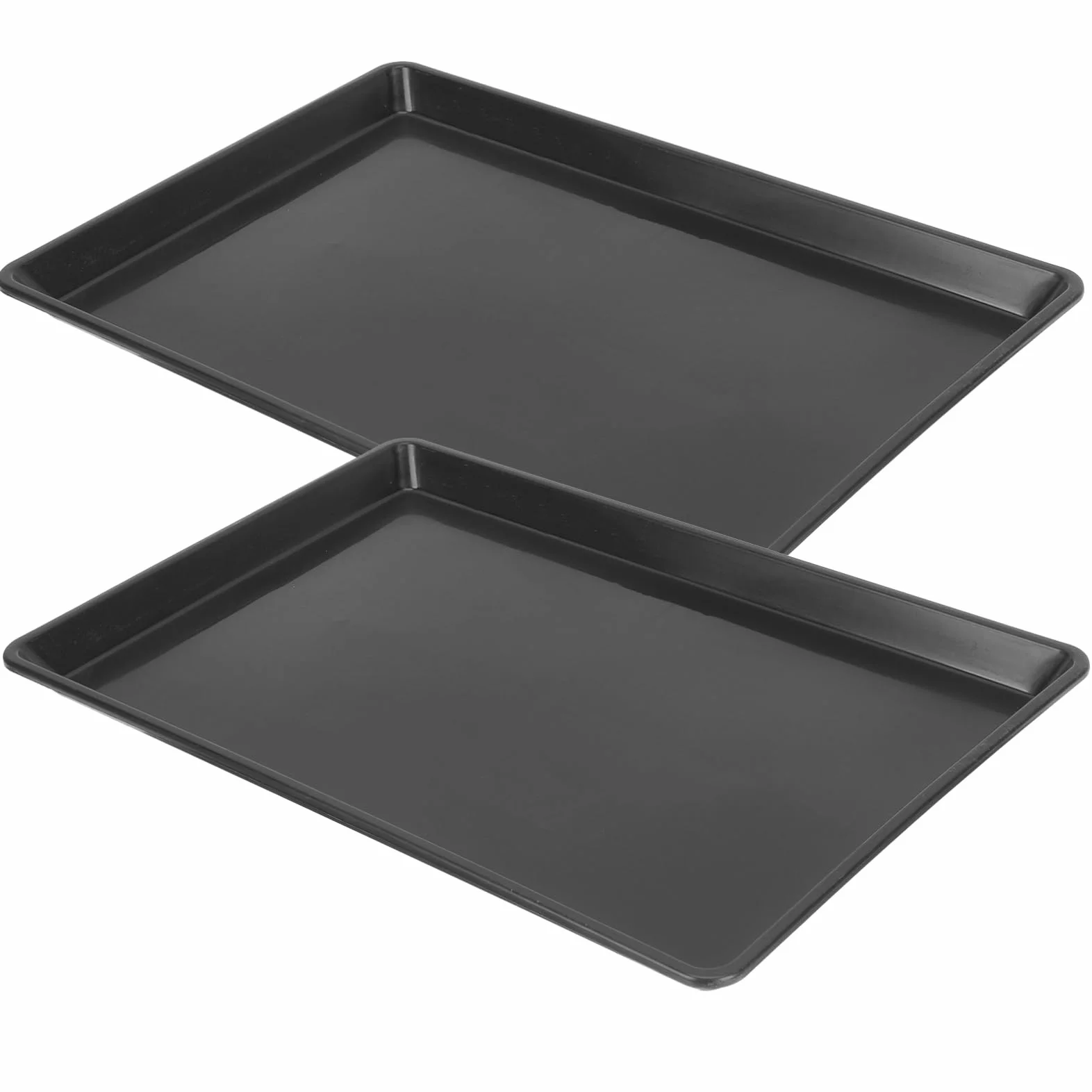 Vassoio Per Gabbia Cane 2 Pezzi in Plastica Nero 17X13 Pollici Resistente Antiperdite Facile Da Pulire Per Uso Domestico