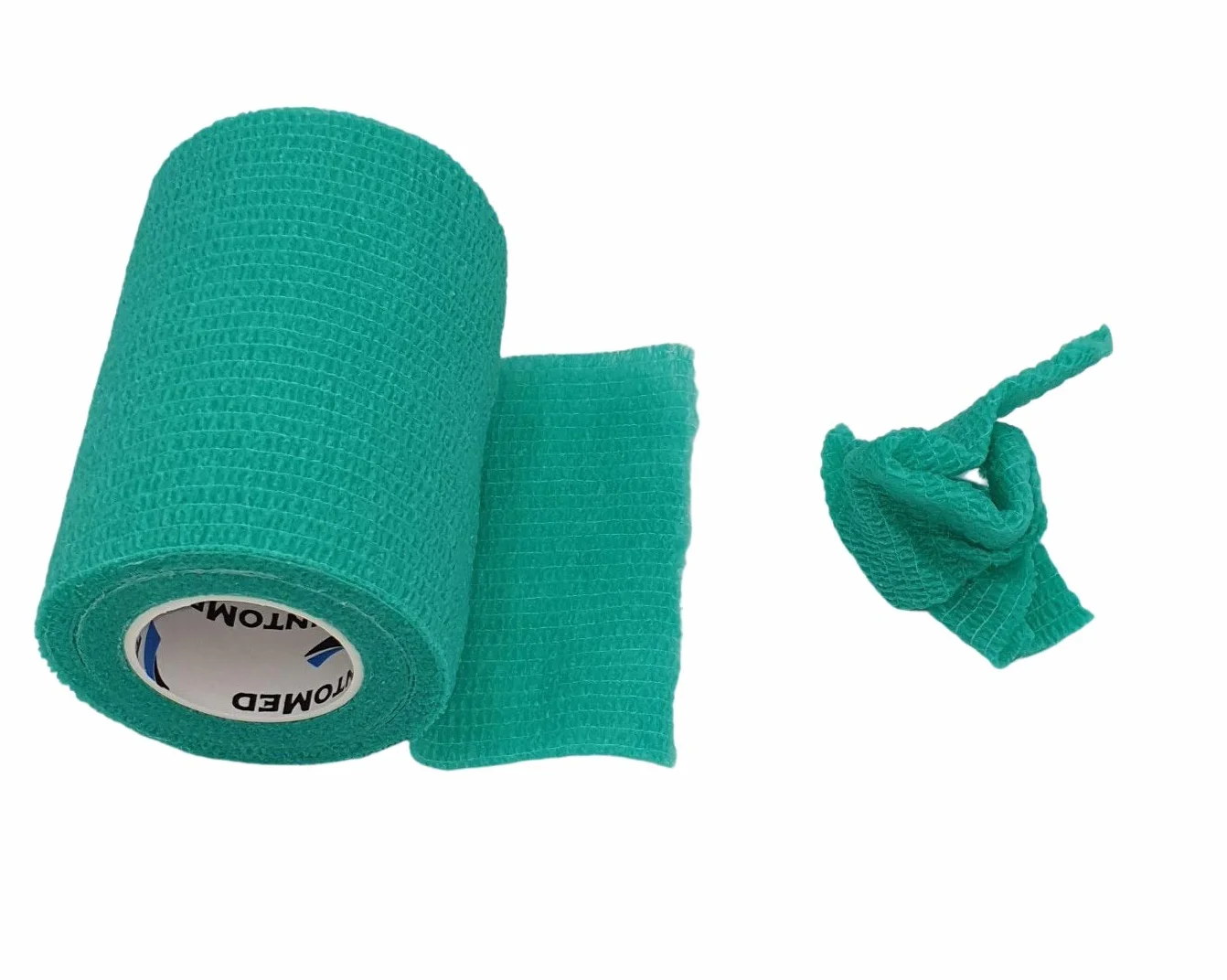 BENDAGGIO COESIVO - VERDE garza elastica, 6 rotoli x 7.5 cm x 4.5 m autoadesiva flessibile bende, qualità professionale, primo soccorso - Wrap Cohesive Bandage - Confezione da 6