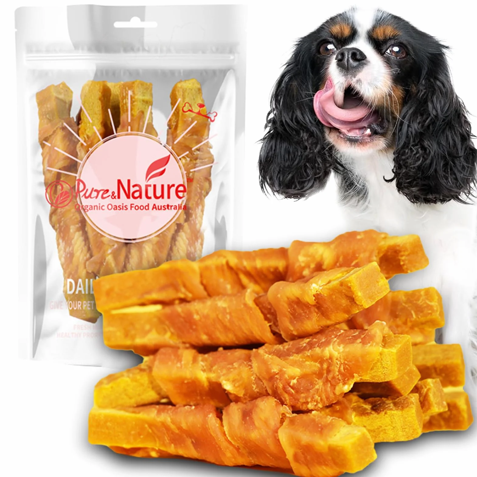 Bastoncini di formaggio avvolti in pollo 200g - Sapore latte intenso, proteine ​​di alta qualità - Snack ideali per l'addestramento e l'interazione canina