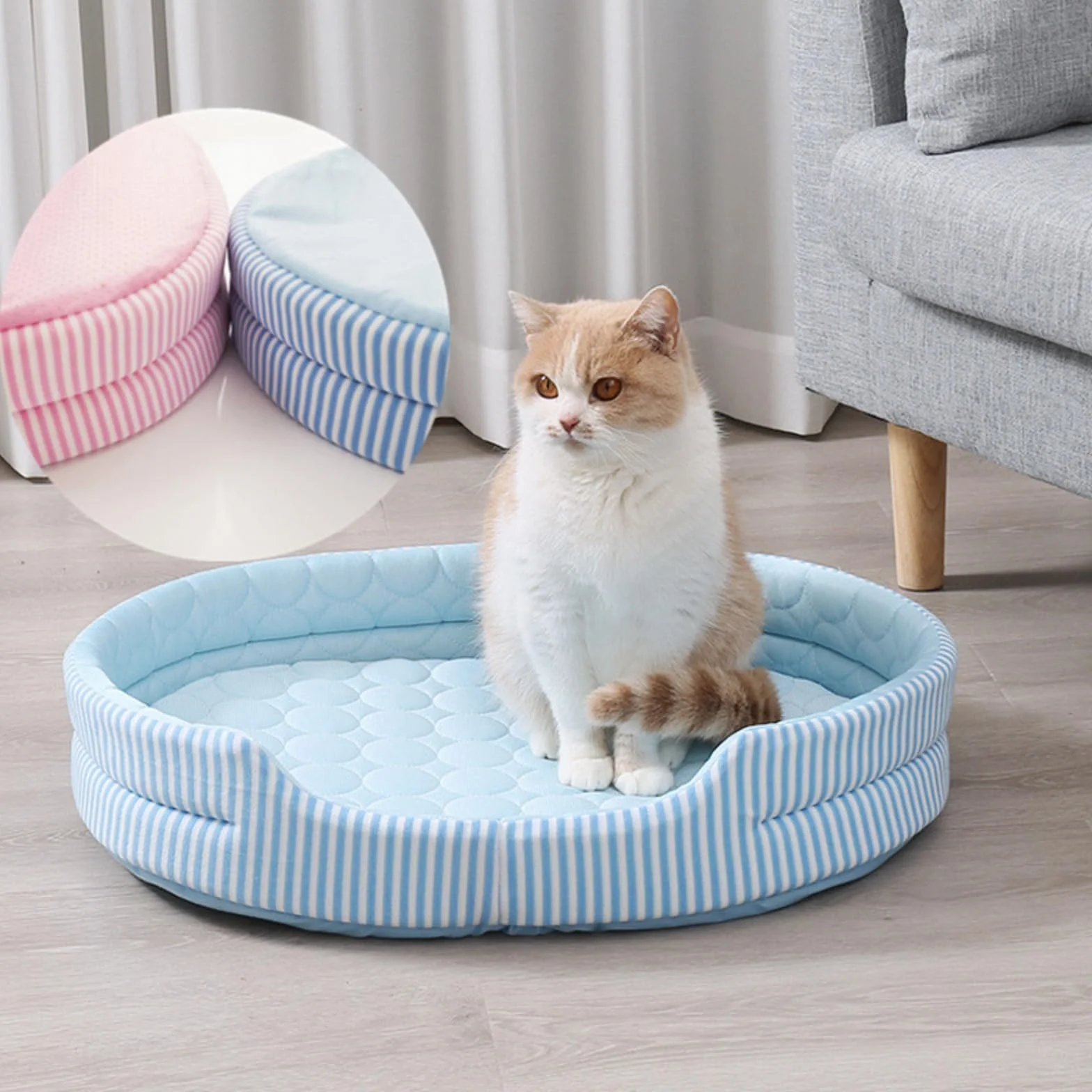 Cuccia Auto-Raffreddante per Cani e Gatti Interno Estivo Tappetino Rinfrescante