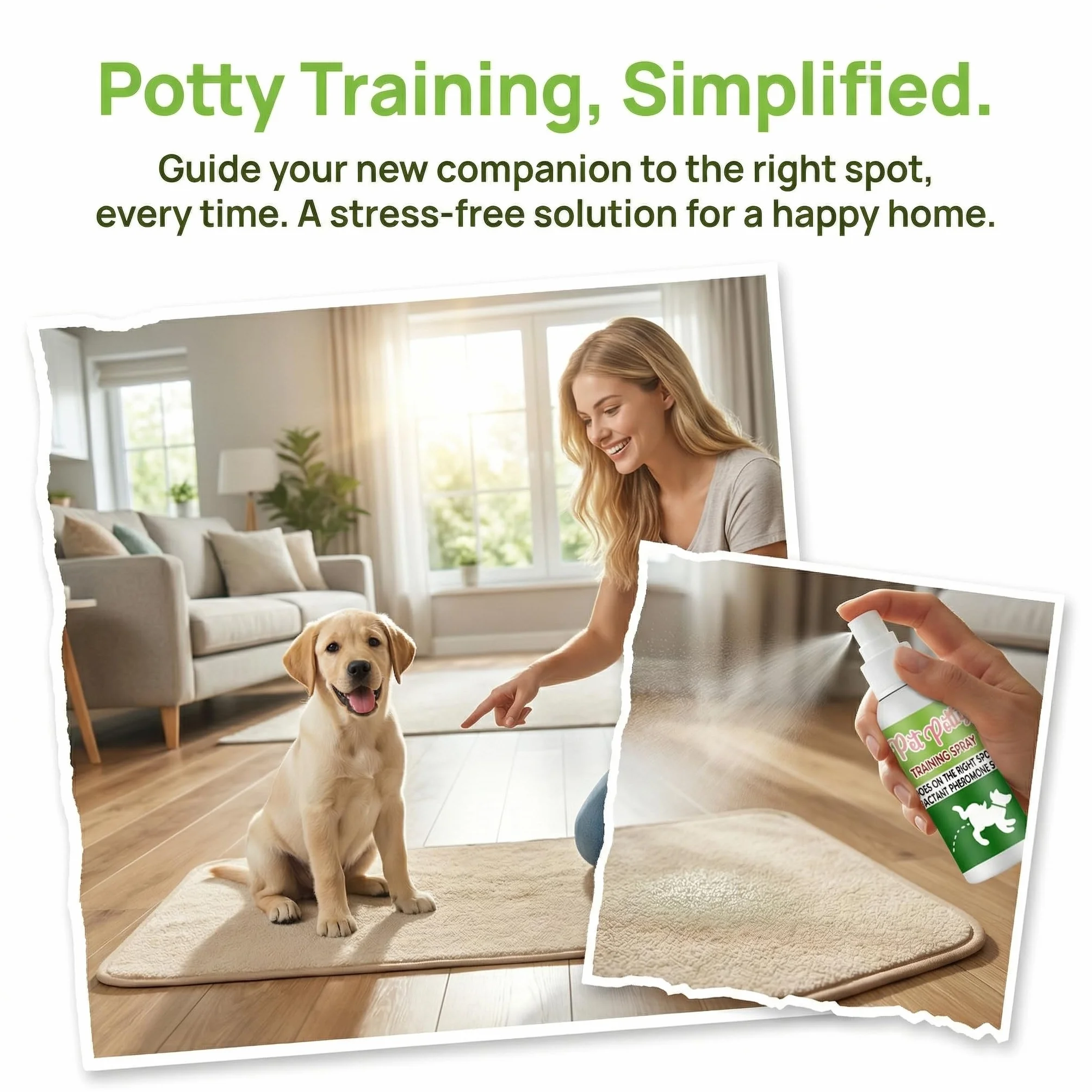 Spray per Addestramento del Cane, Spray Fai La Pipì Qui per Cani, Spray per Addestramento Vasino per Animali Domestici, Mantiene Gli Spazi Puliti per Cani da Interni Ed Esterni, 30ml